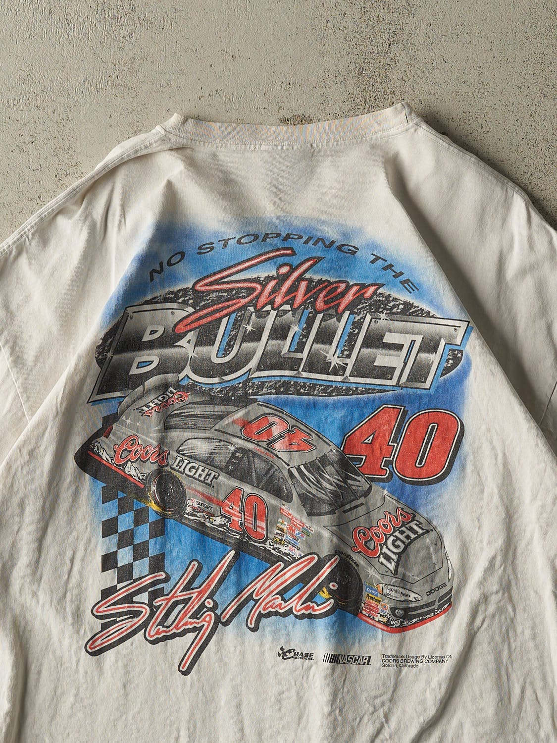 Vintage Y2K White Sterling Marlin Coors Light Racing Tee (XXL)