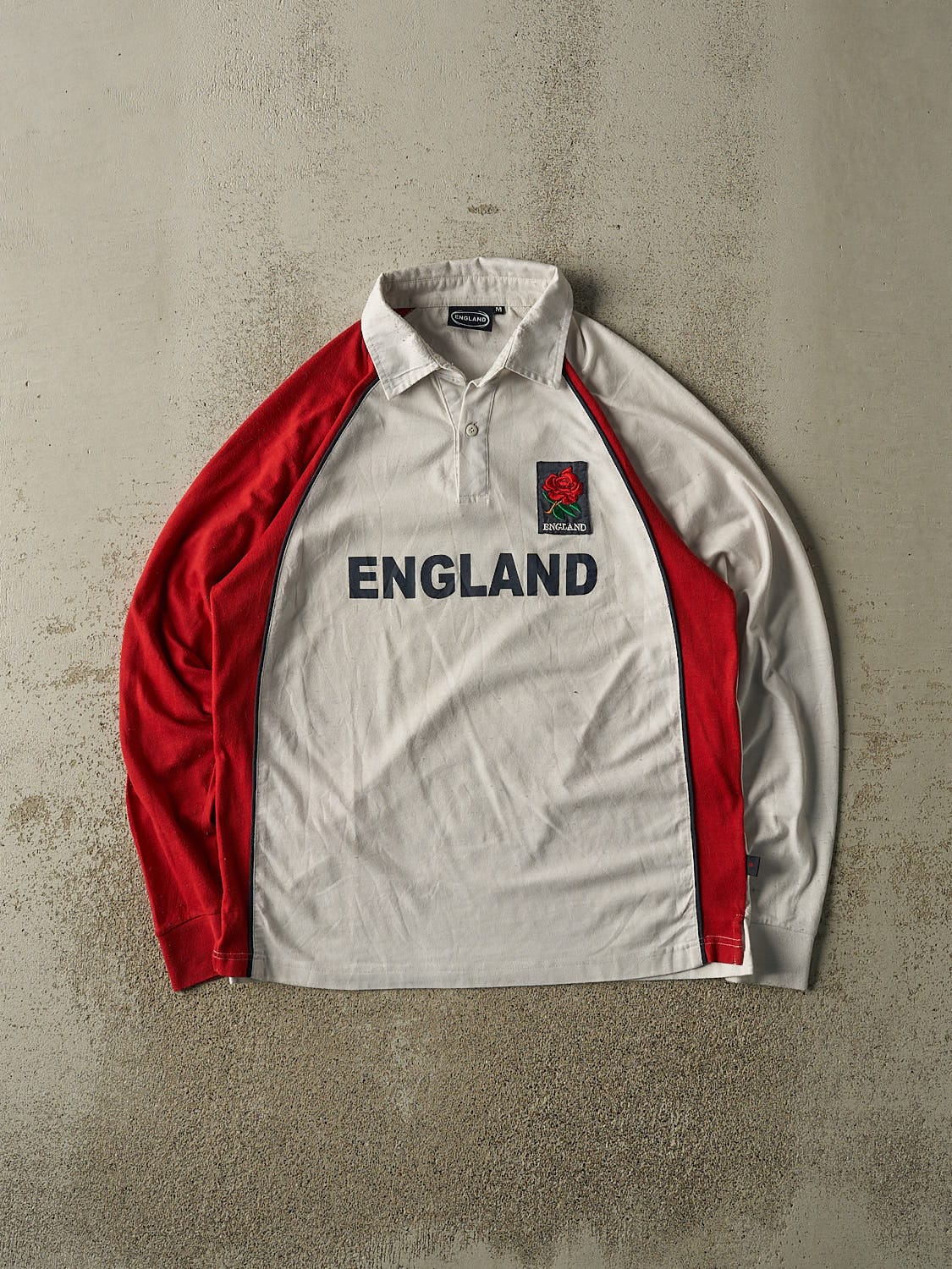 Vintage 90s White England Rugby Long Sleeve (M)