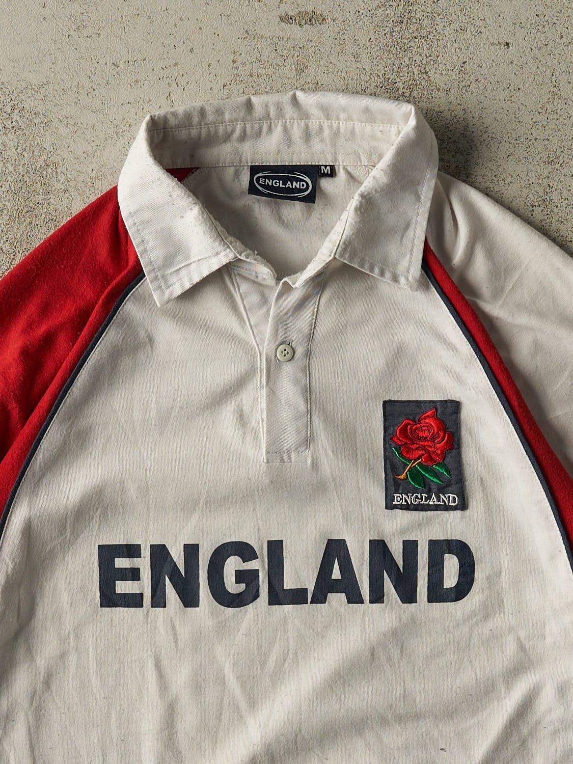 Vintage 90s White England Rugby Long Sleeve (M)