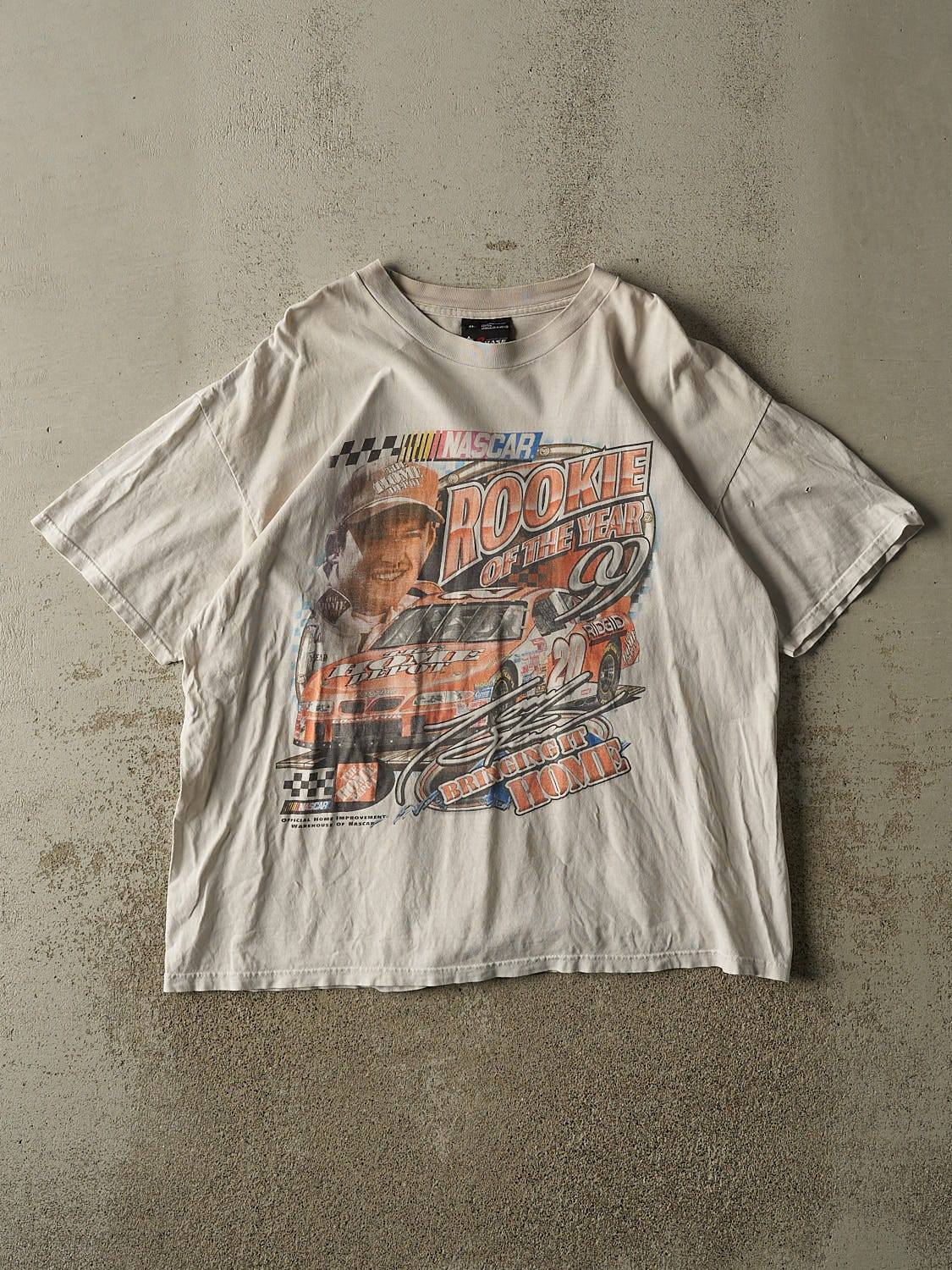 Vintage 99' White Nascar Rookie of the Year Tee (XL)