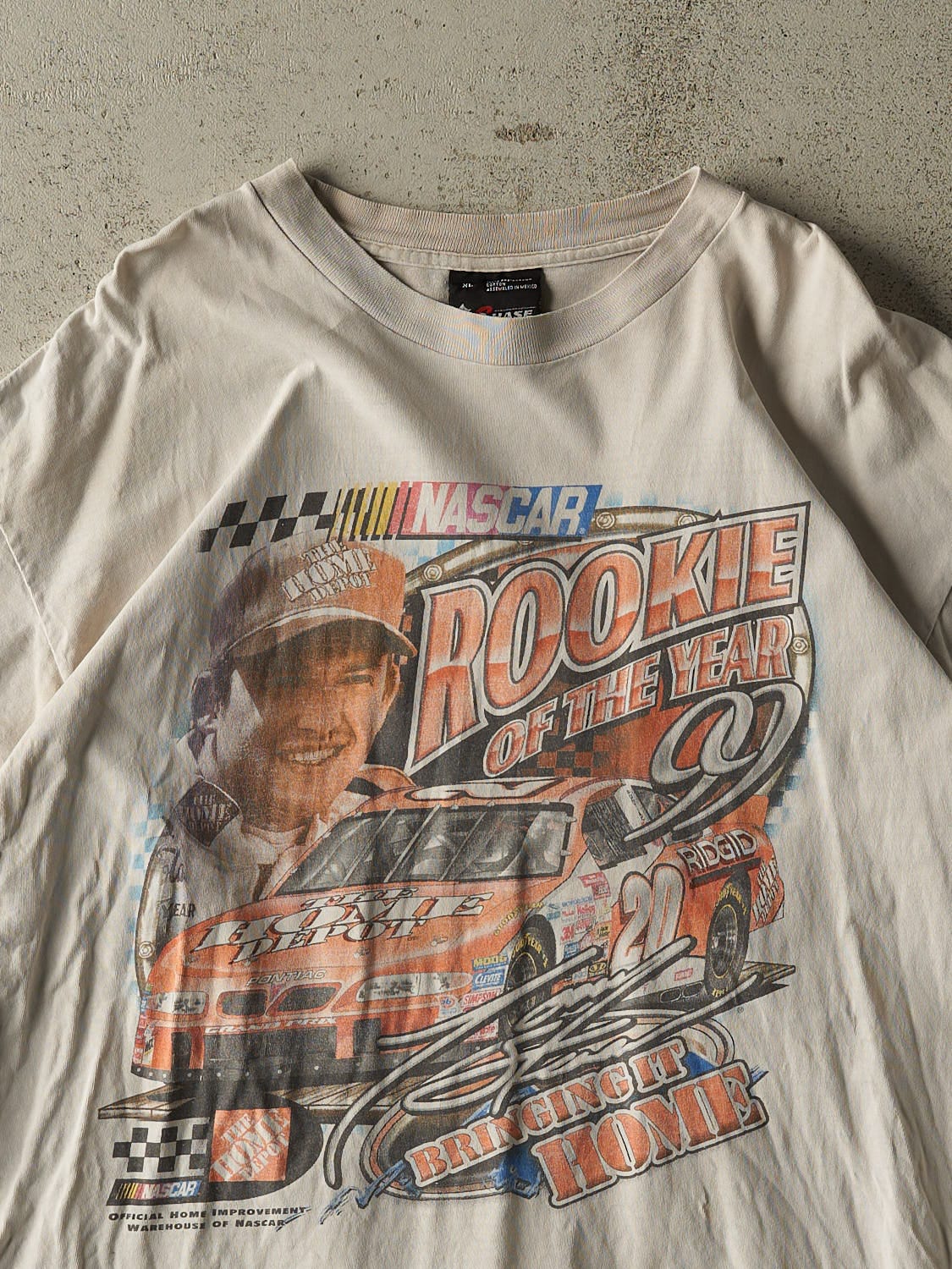 Vintage 99' White Nascar Rookie of the Year Tee (XL)