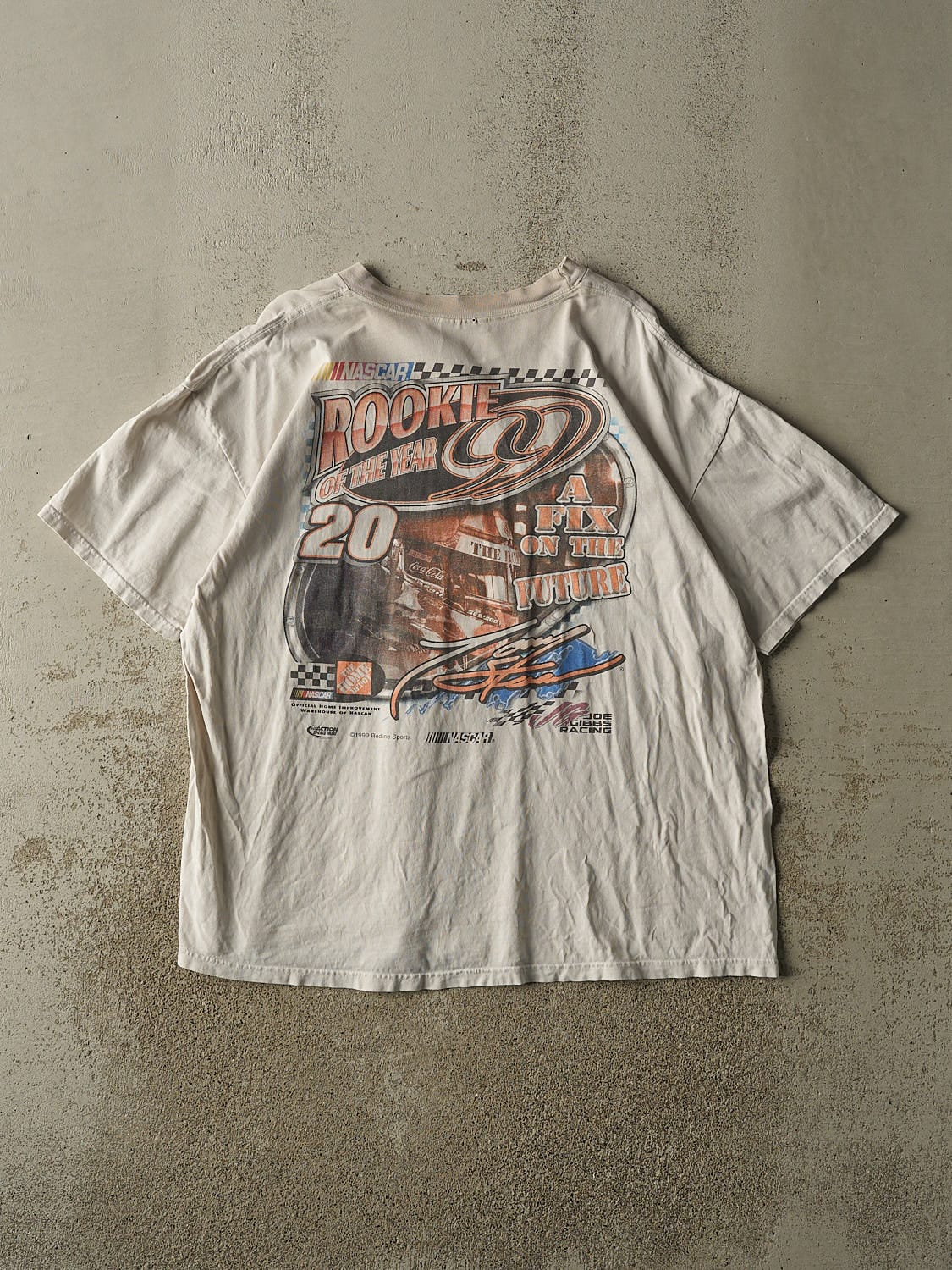 Vintage 99' White Nascar Rookie of the Year Tee (XL)