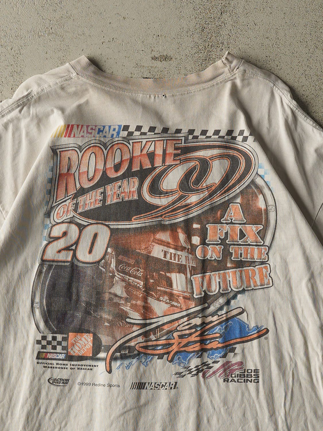 Vintage 99' White Nascar Rookie of the Year Tee (XL)