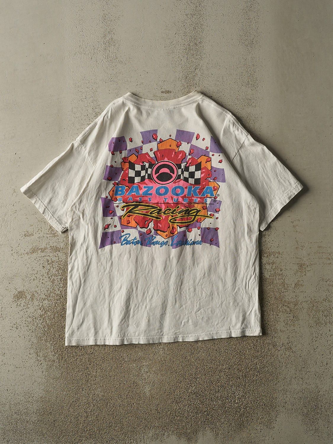 Vintage 90s White Billy Moyer Racing Tee (L/XL)