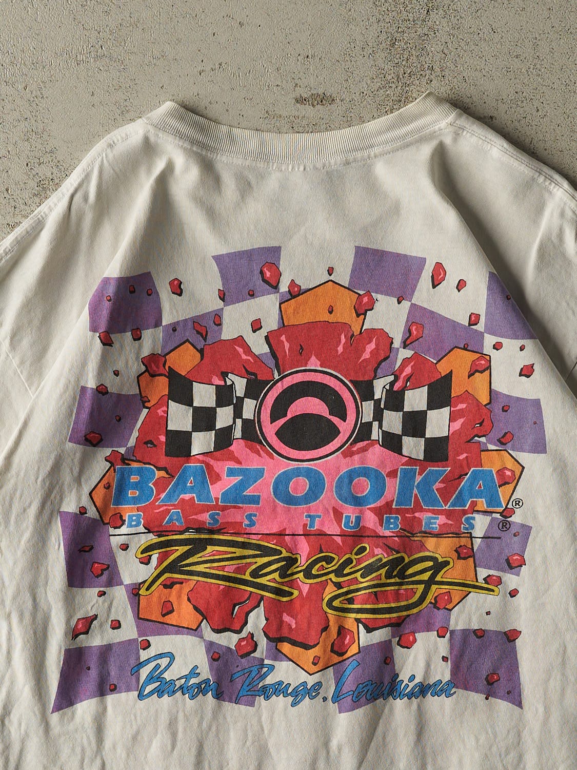 Vintage 90s White Billy Moyer Racing Tee (L/XL)