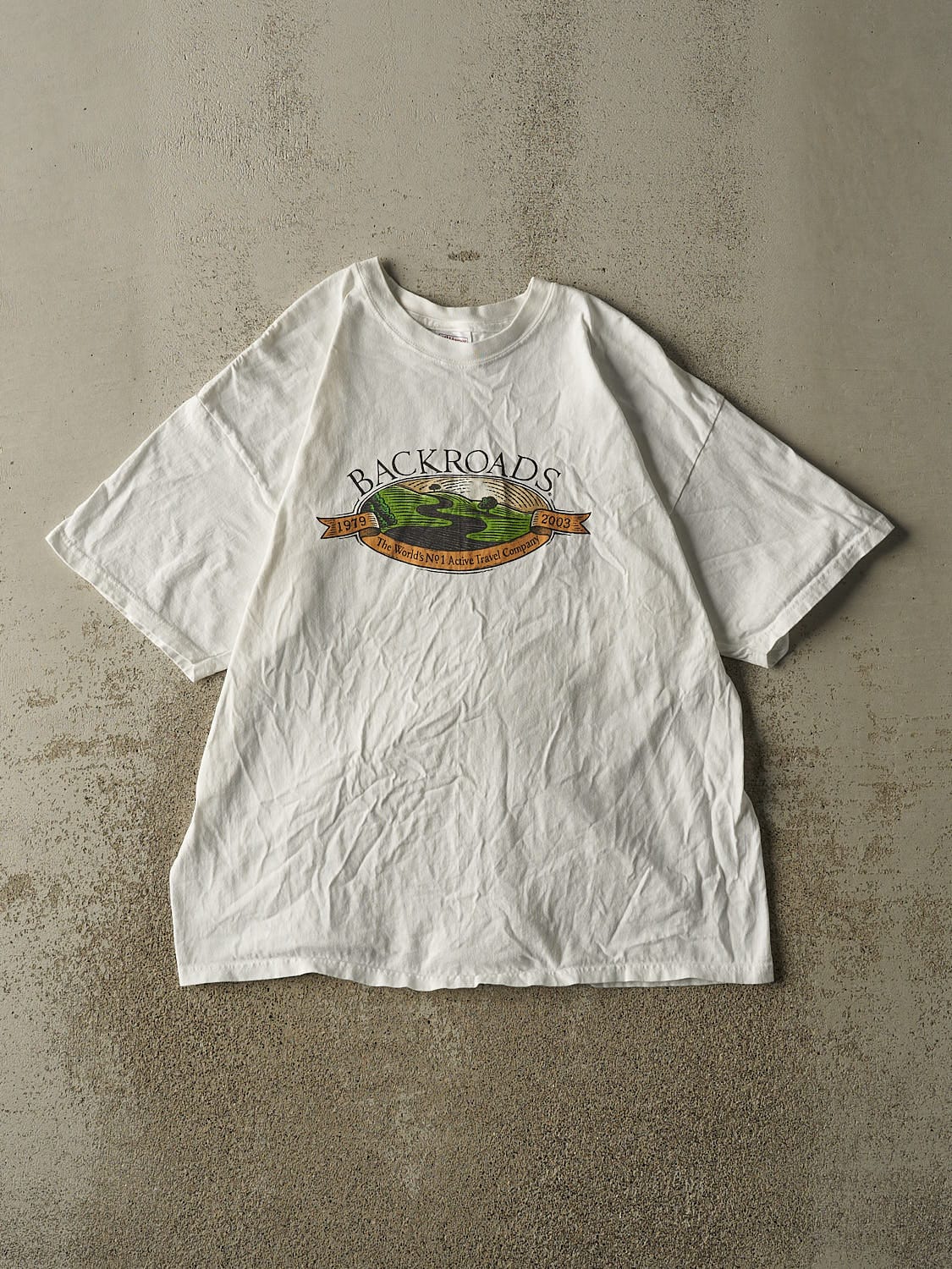 Vintage 03' White Backroads Tee (L)