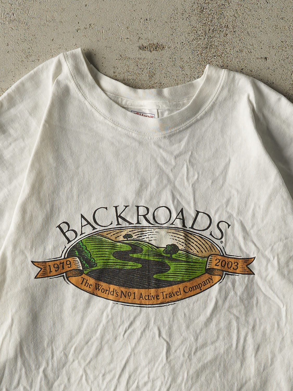 Vintage 03' White Backroads Tee (L)