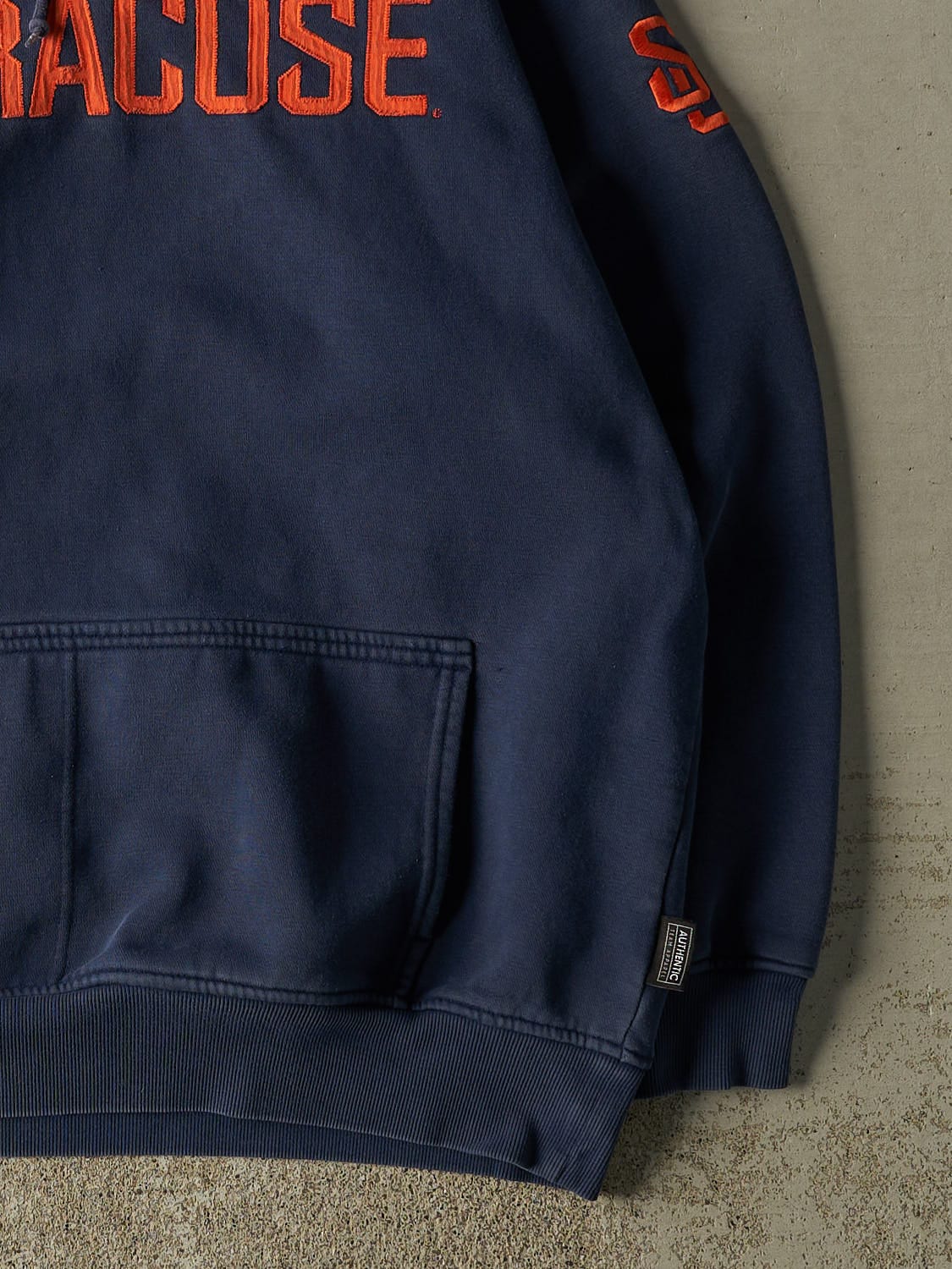 Vintage Y2K Navy Blue Nike Syracuse University Quarter Zip Hoodie (XXXL)
