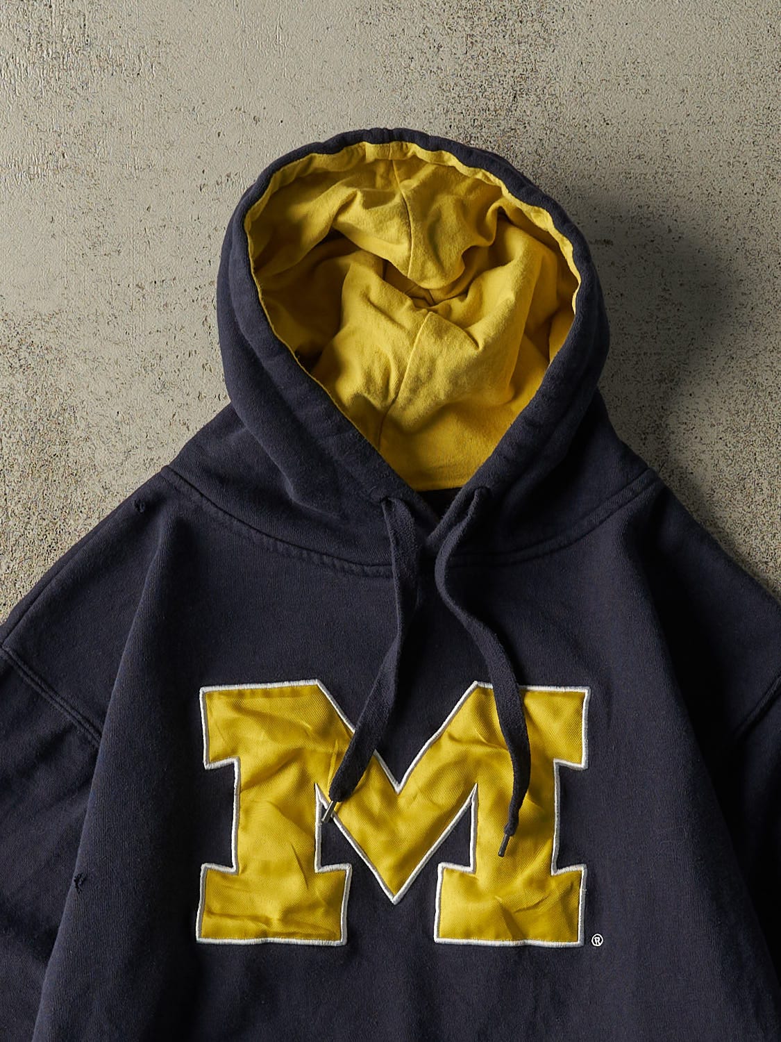 Vintage Y2K Navy Blue University of Michigan Hoodie (XS/S)