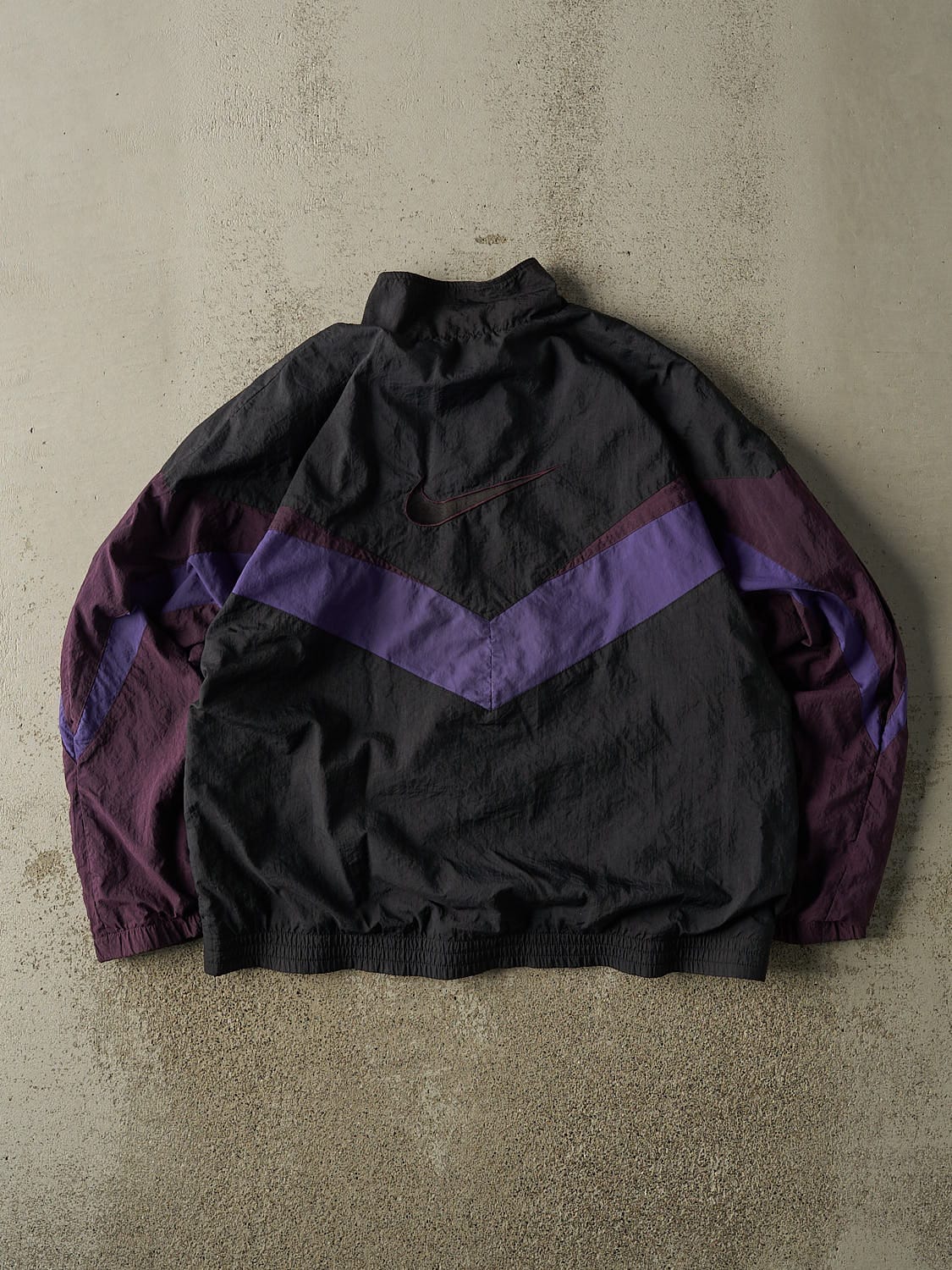 Vintage 90s Black & Purple Nike Embroidered Windbreaker Jacket (M/L)