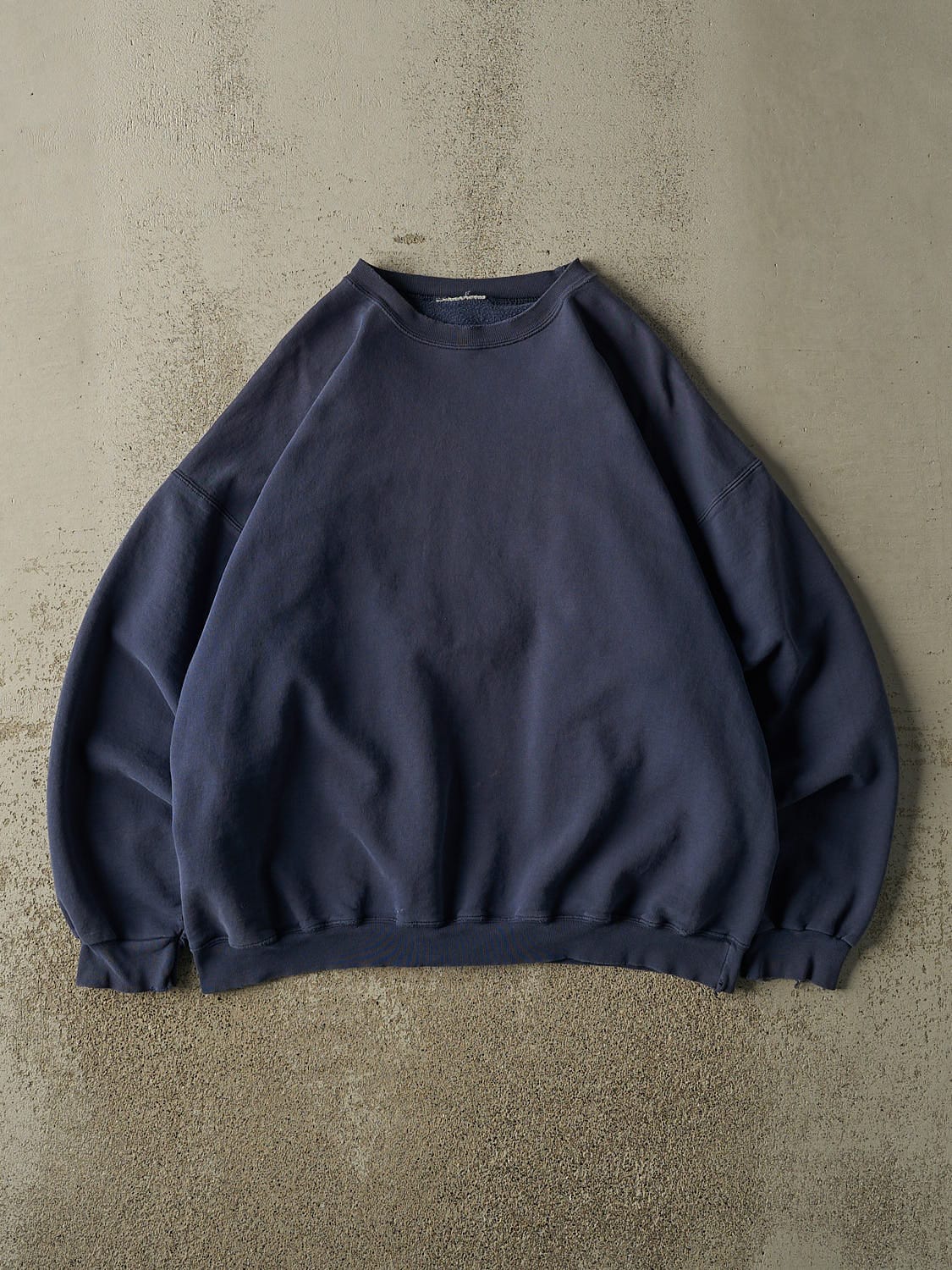 Vintage 90s Sun Faded Navy Blank Crewneck (XL)