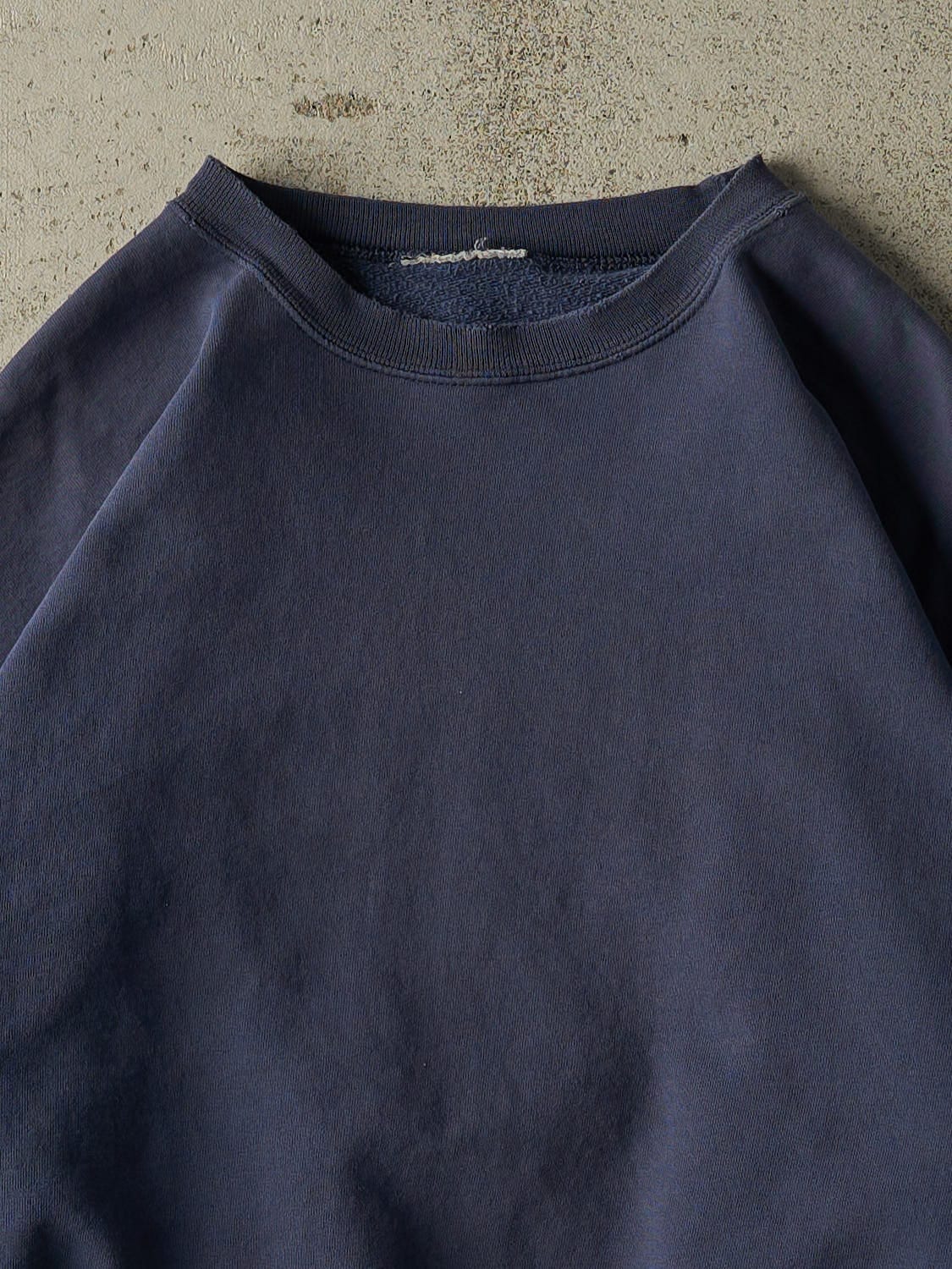 Vintage 90s Sun Faded Navy Blank Crewneck (XL)