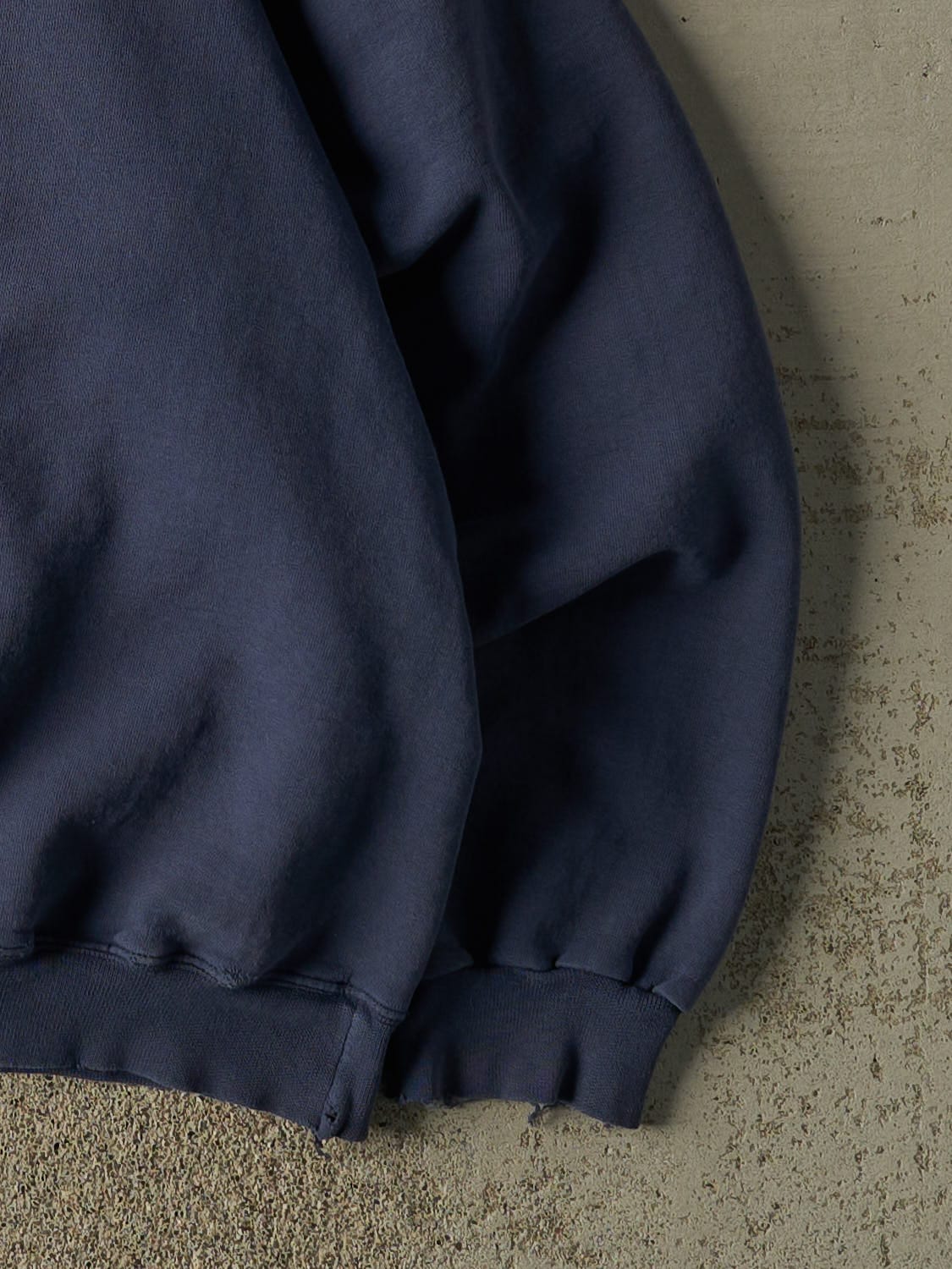 Vintage 90s Sun Faded Navy Blank Crewneck (XL)