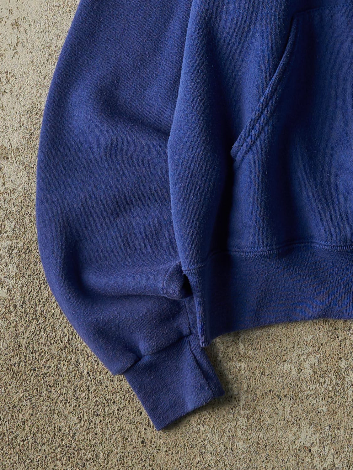 Vintage 90s Royal Blue Blank Zip Up Hoodie (S)
