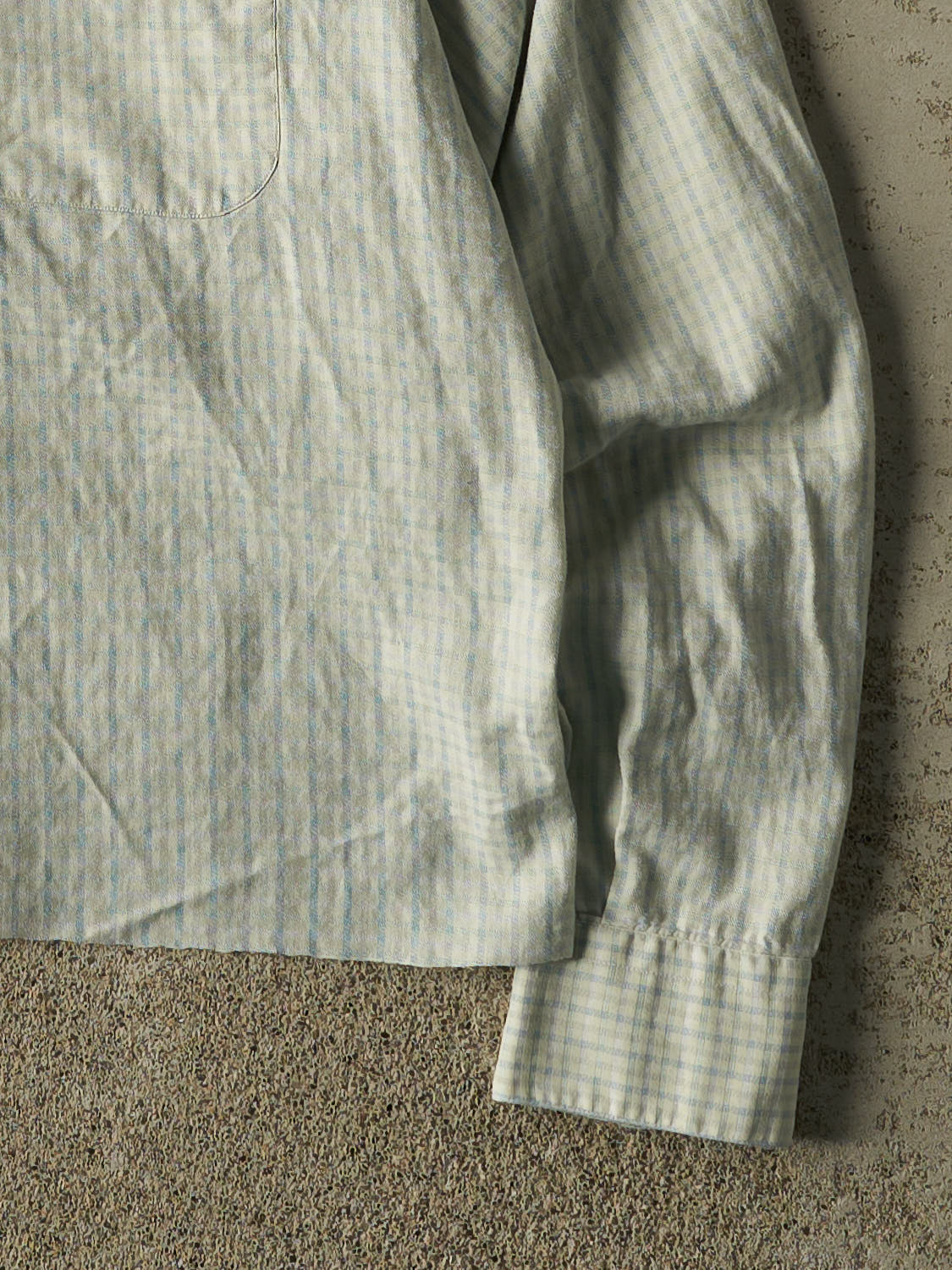 Vintage Y2K Green Burberry Cropped Button Up Long Sleeve (M)
