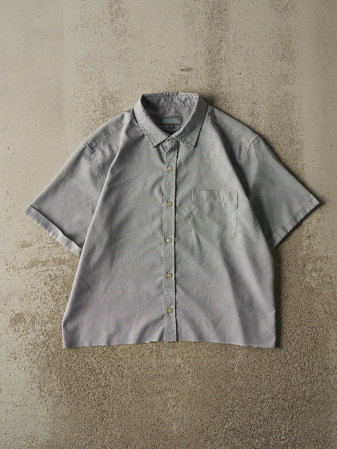 Vintage Y2K Blue Board Sports Cropped Button Up Tee (S)