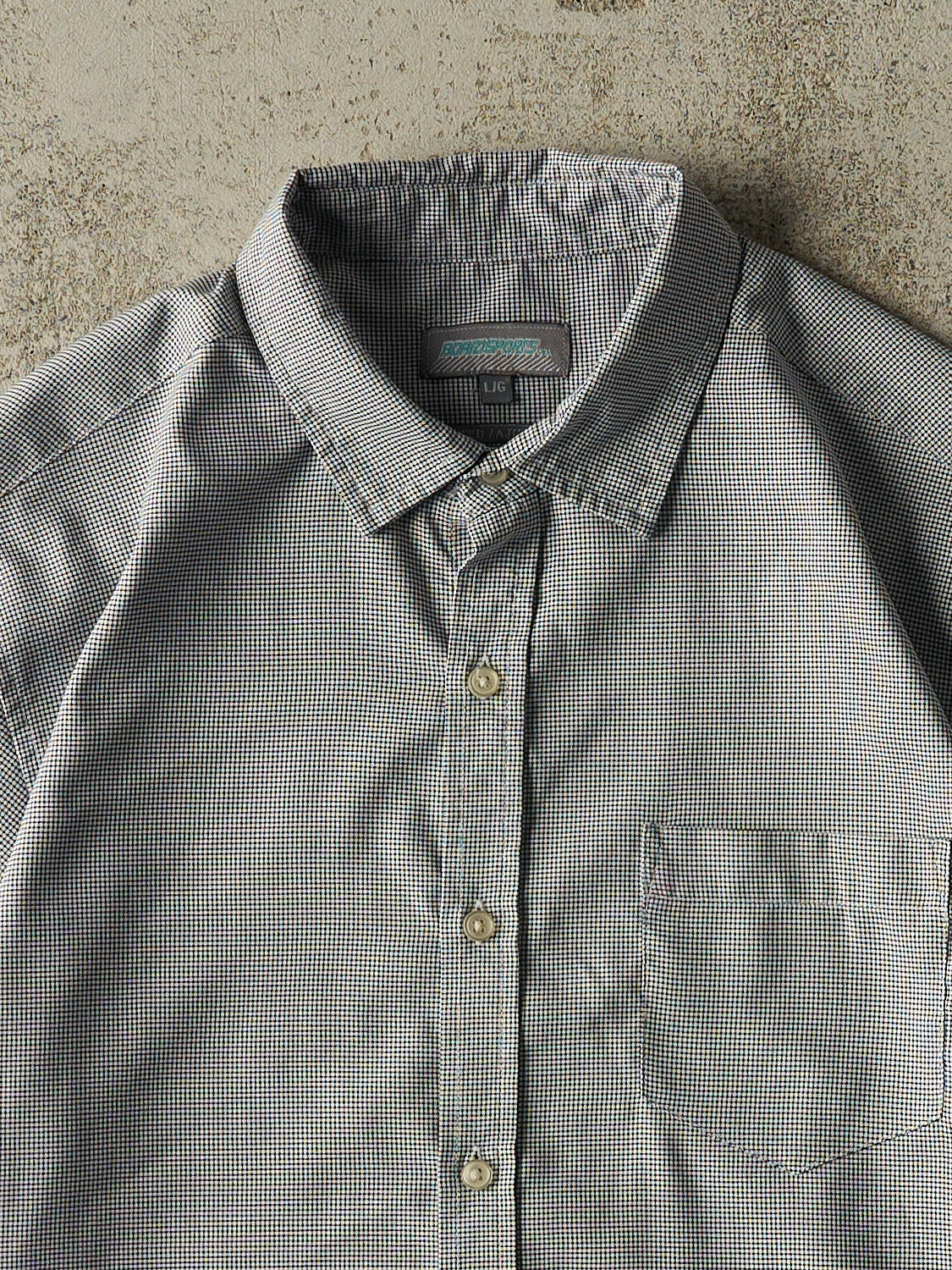 Vintage Y2K Blue Board Sports Cropped Button Up Tee (S)