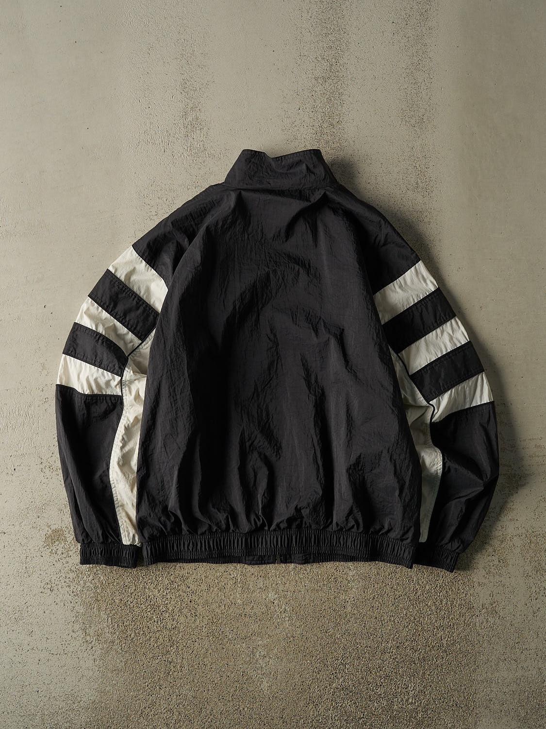 Vintage 90s Black Adidas Zip Up Windbreaker Jacket (L/XL)