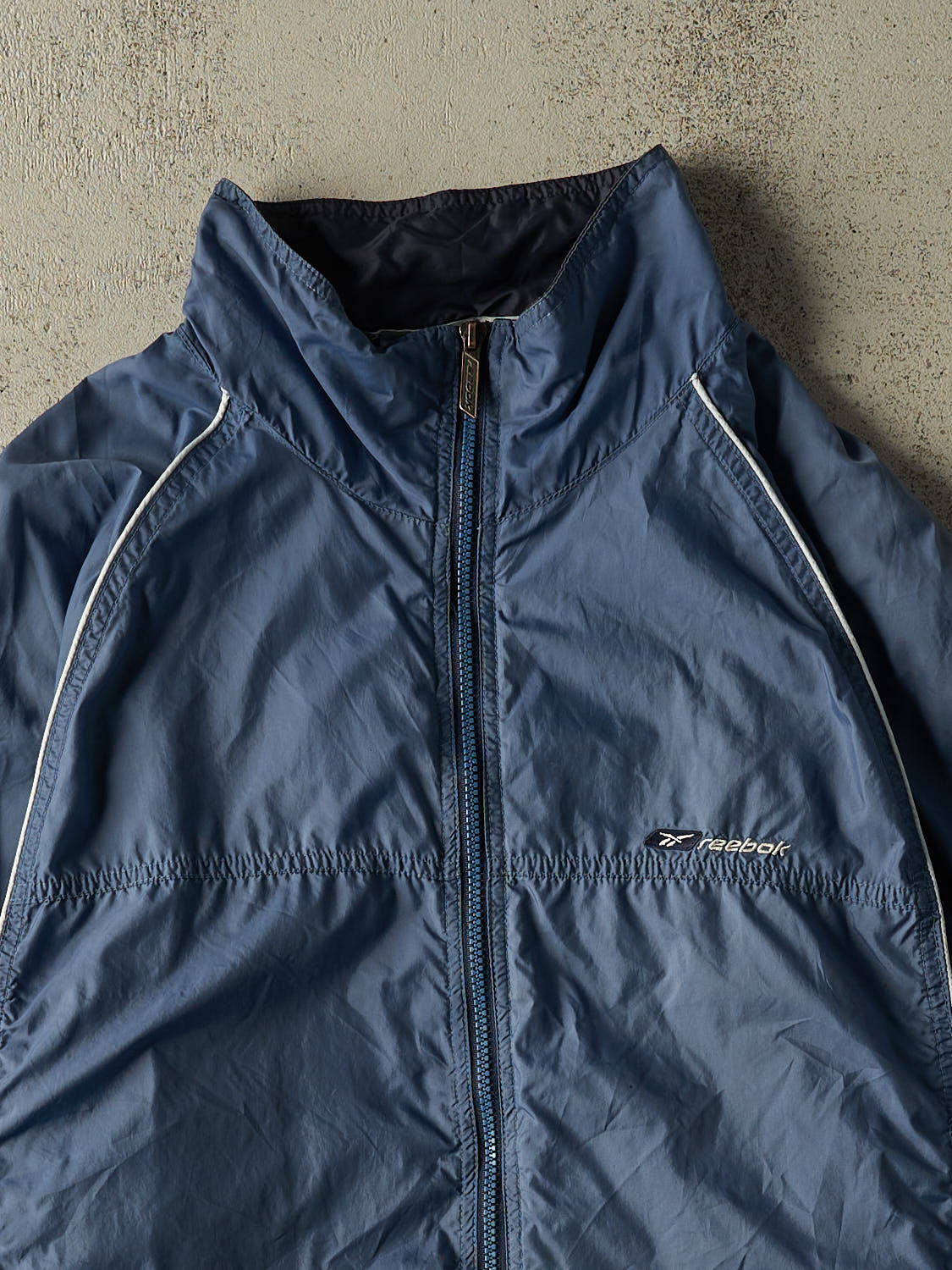 Vintage Y2K Blue Reebok Zip Up Windbreaker Jacket (XL/XXL)