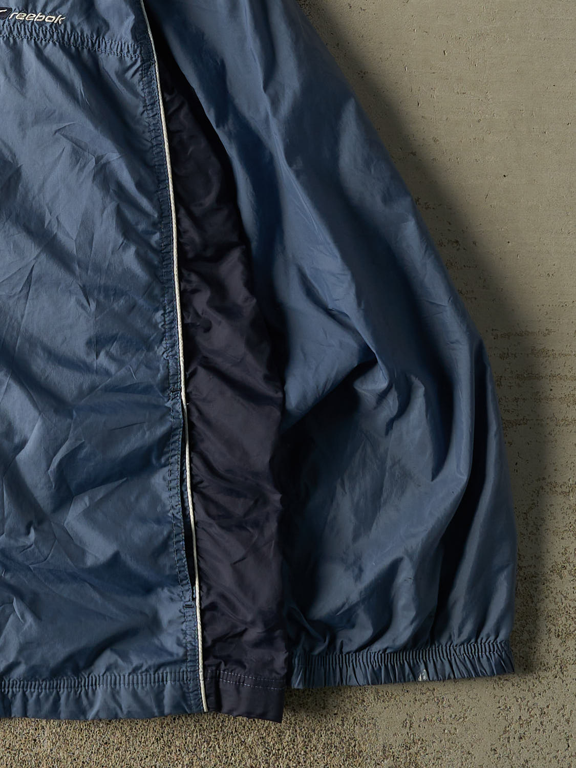 Vintage Y2K Blue Reebok Zip Up Windbreaker Jacket (XL/XXL)