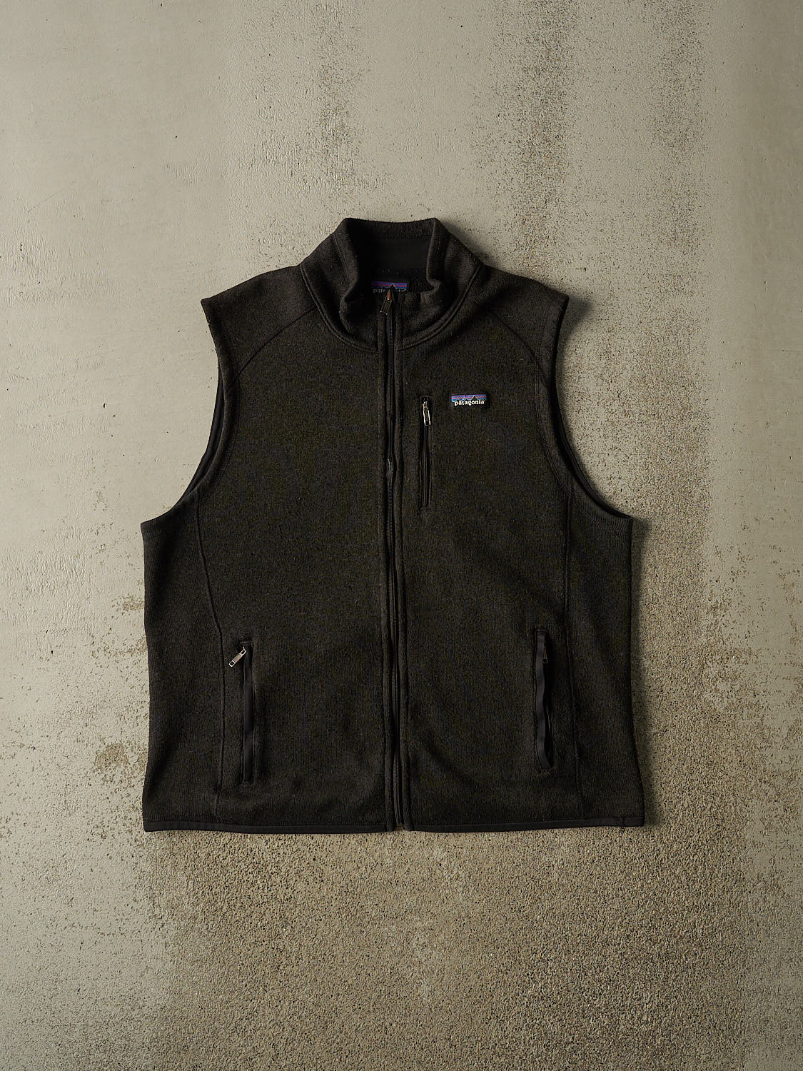 Vintage Y2K Black Patagonia Textured Vest (L)