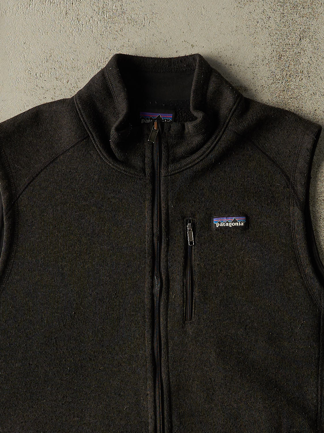 Vintage Y2K Black Patagonia Textured Vest (L)