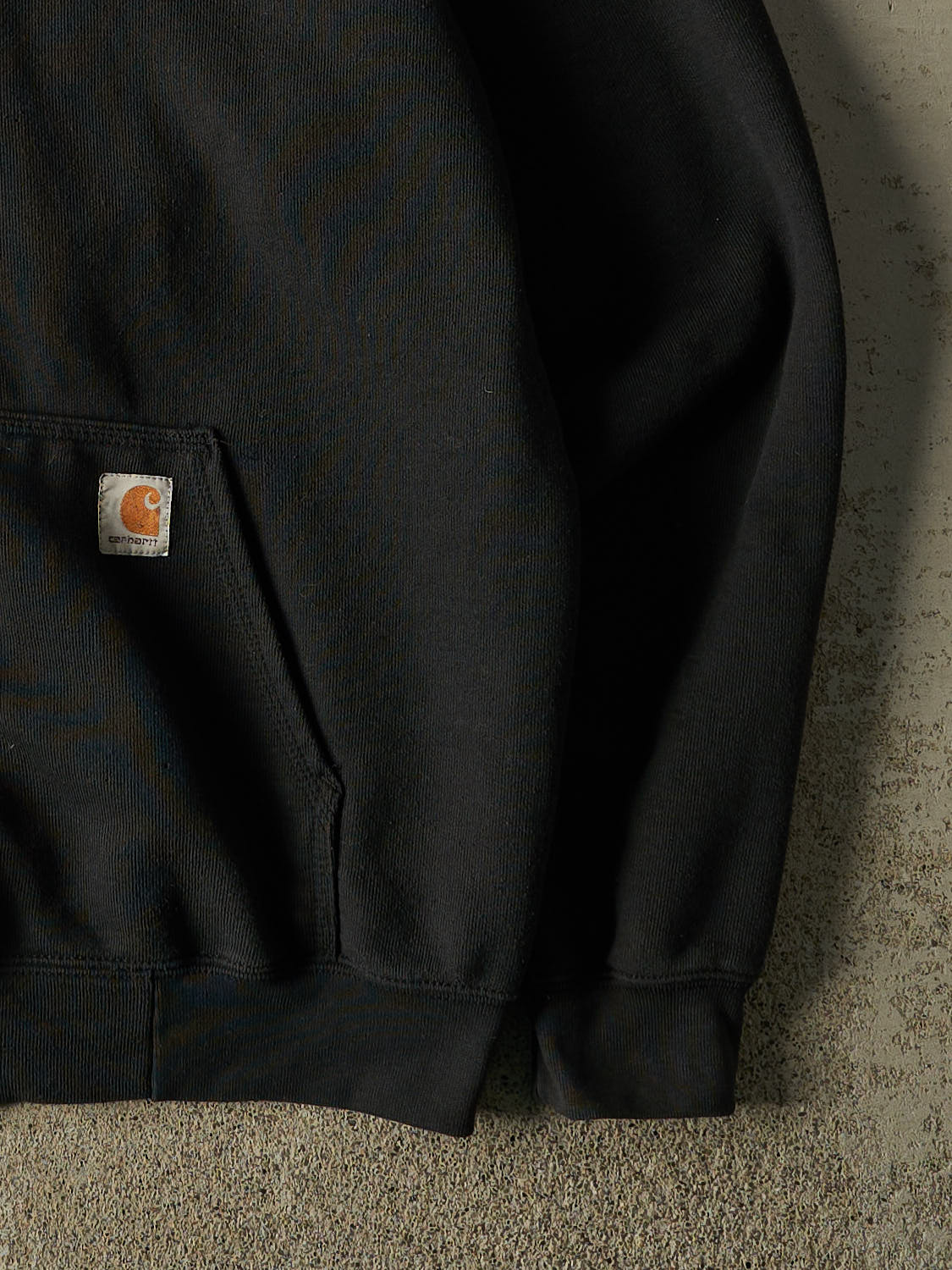 Vintage Y2K Black Carhartt Embroidered Zip Up Hoodie (XL)