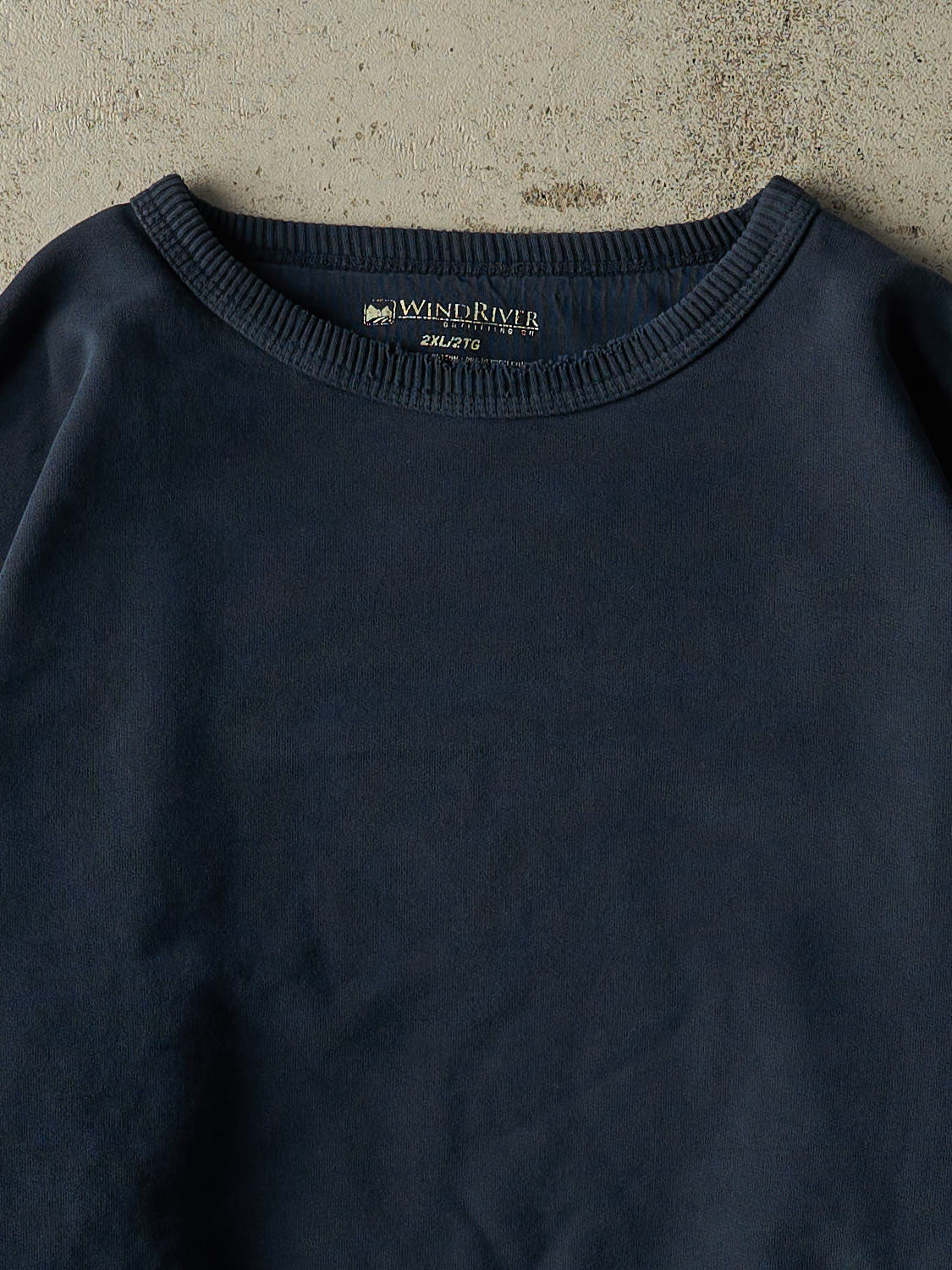 Vintage Y2K Navy Blue Wind River Blank Crewneck (XXL/XXXL)