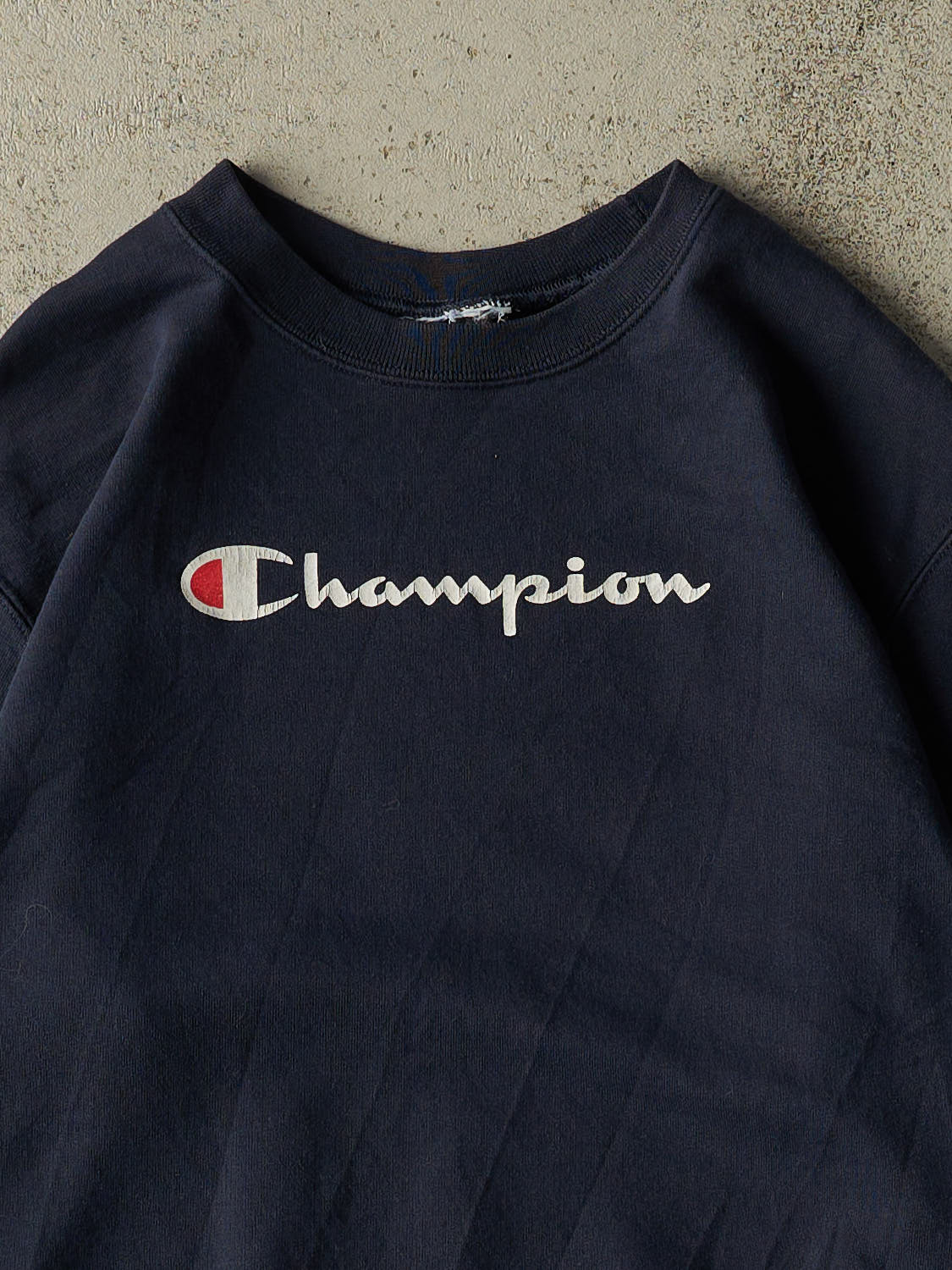 Vintage Y2K Navy Blue Champion Lightweight Crewneck (M/L)