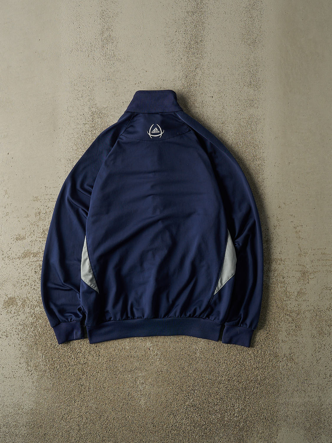 Vintage Y2K Navy Blue Adidas Zip Up Track Sweater (S/M)
