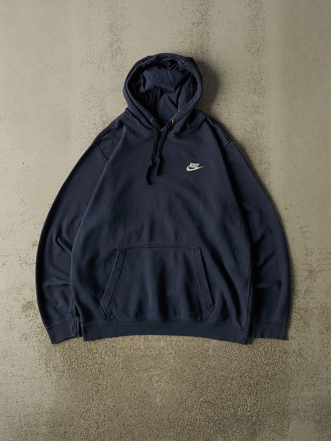 Vintage Y2K Navy Blue Nike Embroidered Hoodie (L/XL)