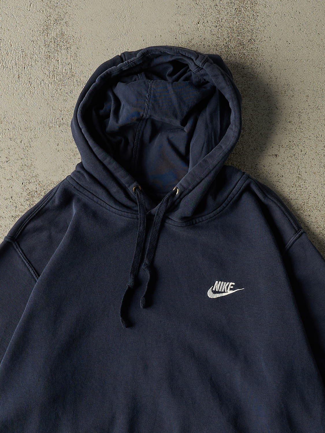 Vintage Y2K Navy Blue Nike Embroidered Hoodie (L/XL)