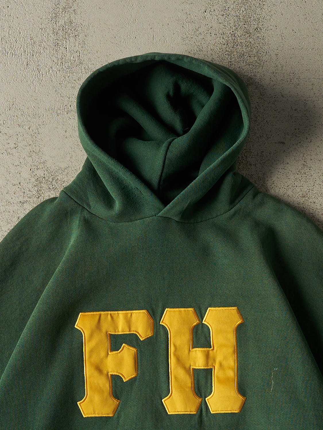 Vintage 90s Green Russell Athletic FH Embroidered Hoodie (XL)