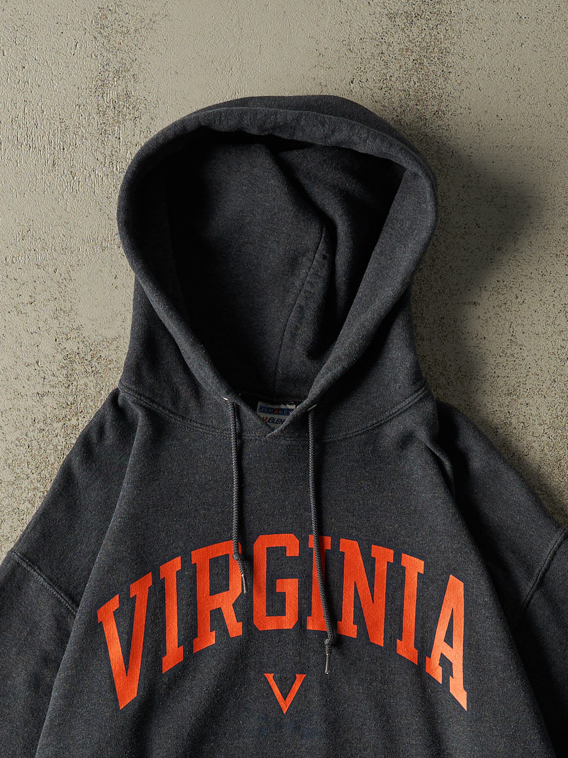Vintage Y2K Charcoal Grey University of Virginia Hoodie (S/M)
