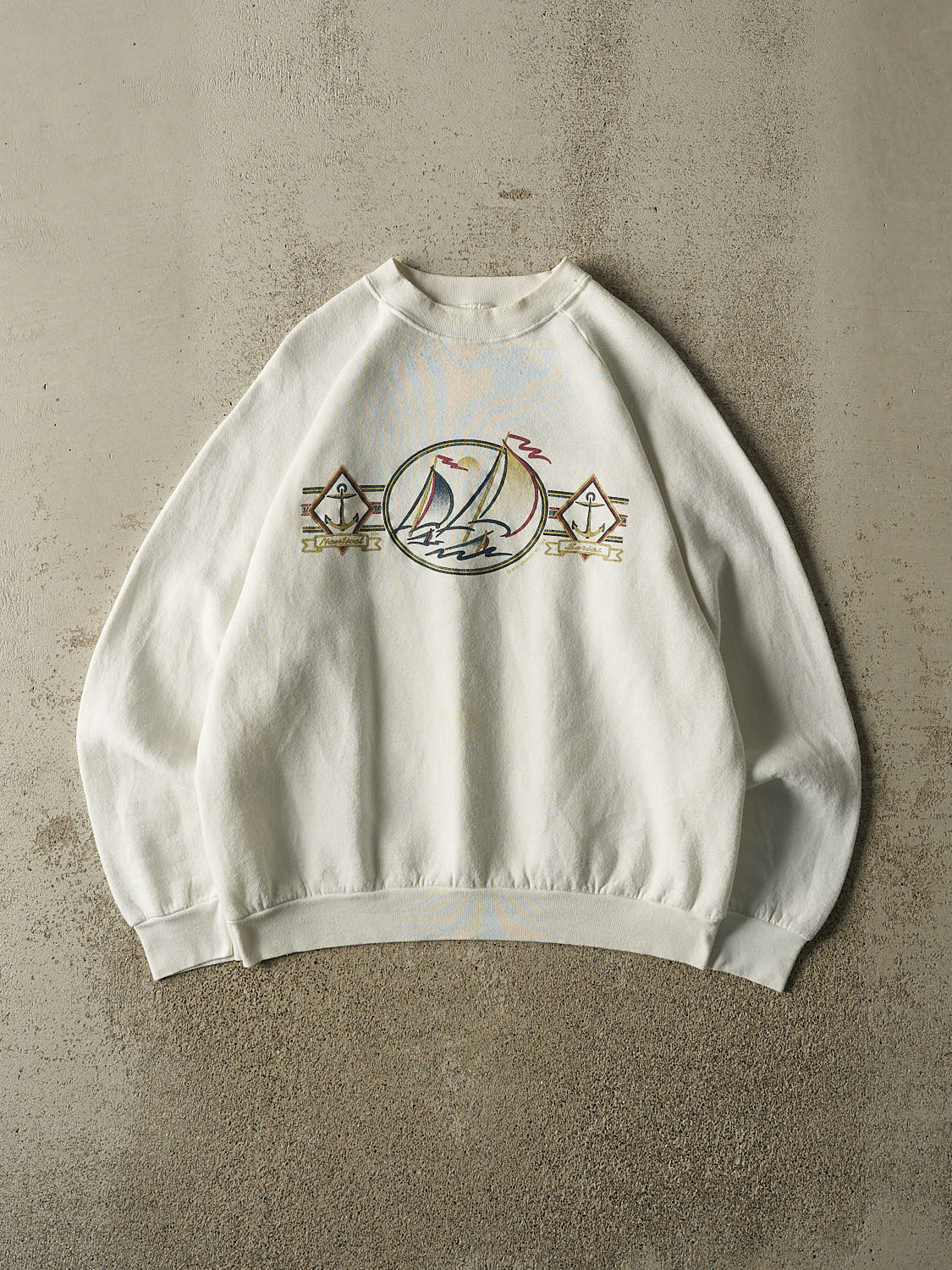 Vintage 95' White National Series Sailing Crewneck (M)