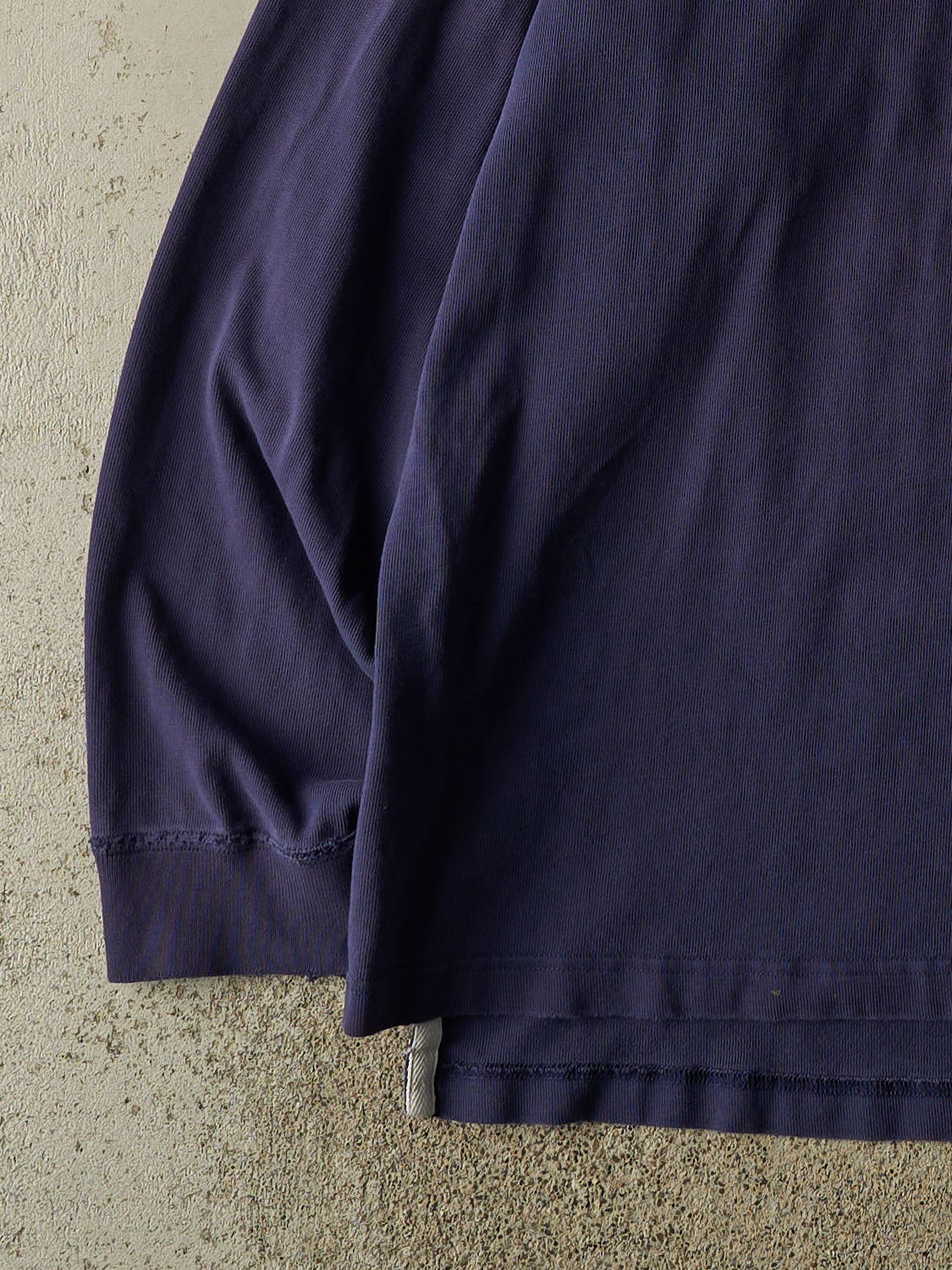 Vintage 90s Navy Blue Polo Quarter Button Rugby Long Sleeve (XL/XXL)