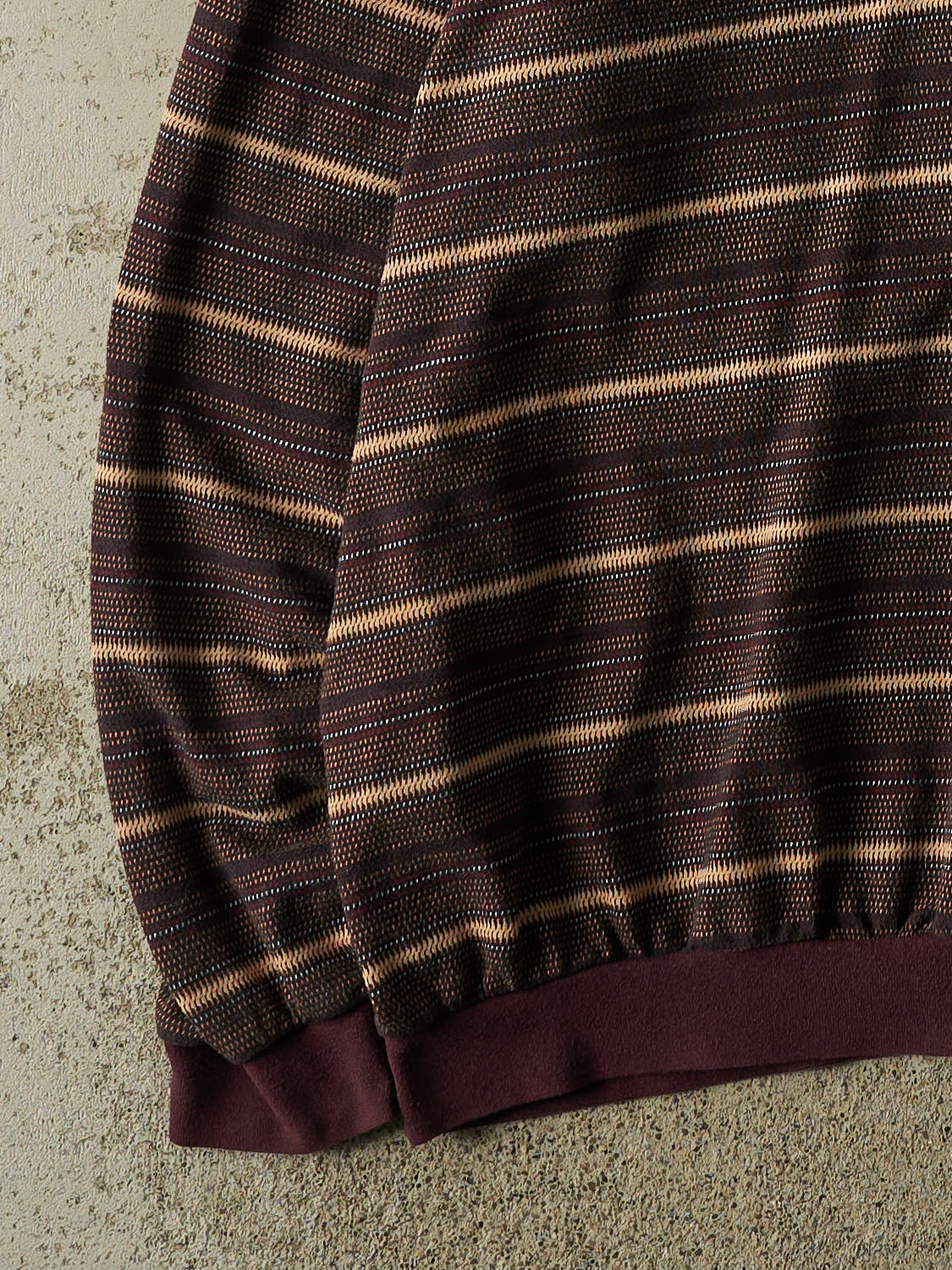 Vintage 90s Burgundy Quarter Button Long Sleeve (XL/XXL)