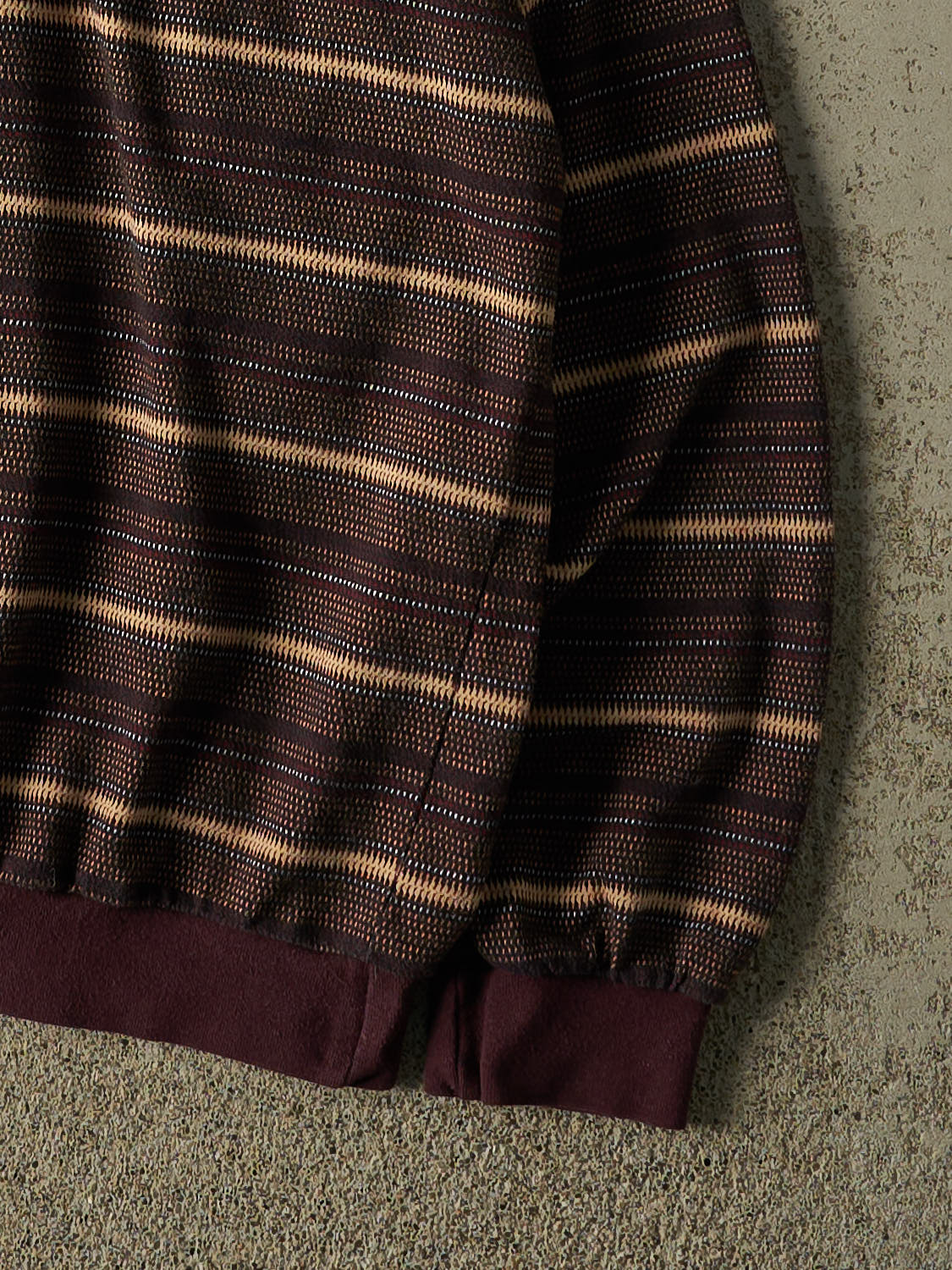 Vintage 90s Burgundy Quarter Button Long Sleeve (XL/XXL)