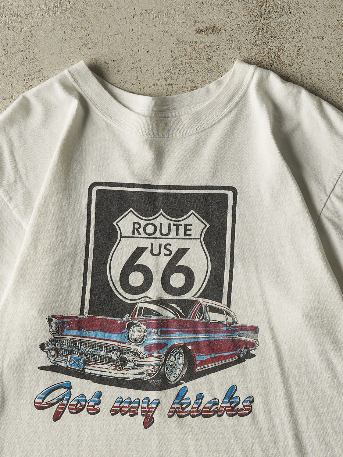 Vintage 90s White Route 66 Tee (M/L)