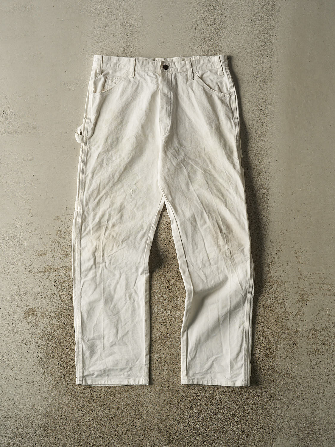 Vintage 90s White Dickies x Sherwin Williams Carpenter Pants (33x30)