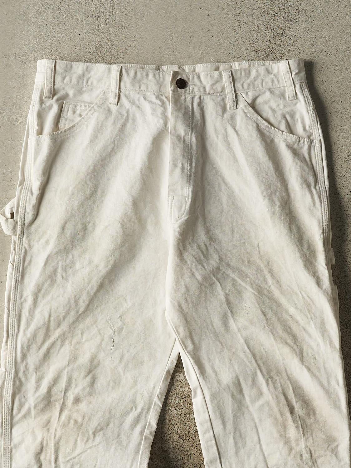 Vintage 90s White Dickies x Sherwin Williams Carpenter Pants (33x30)