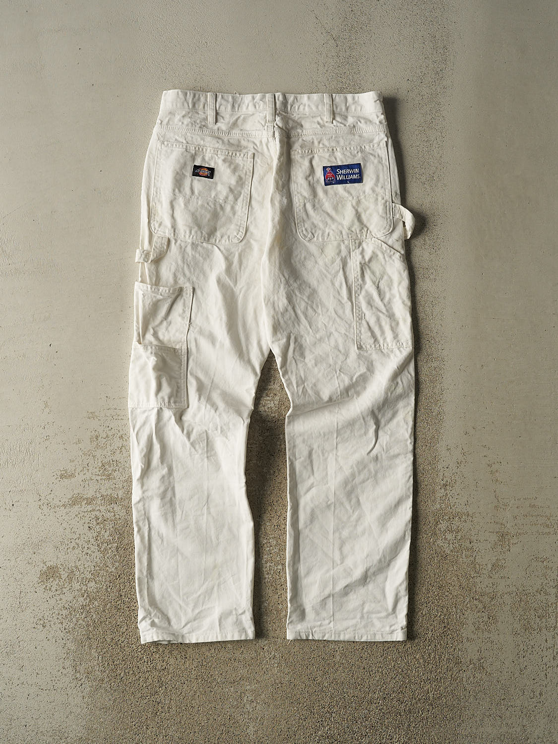 Vintage 90s White Dickies x Sherwin Williams Carpenter Pants (33x30)