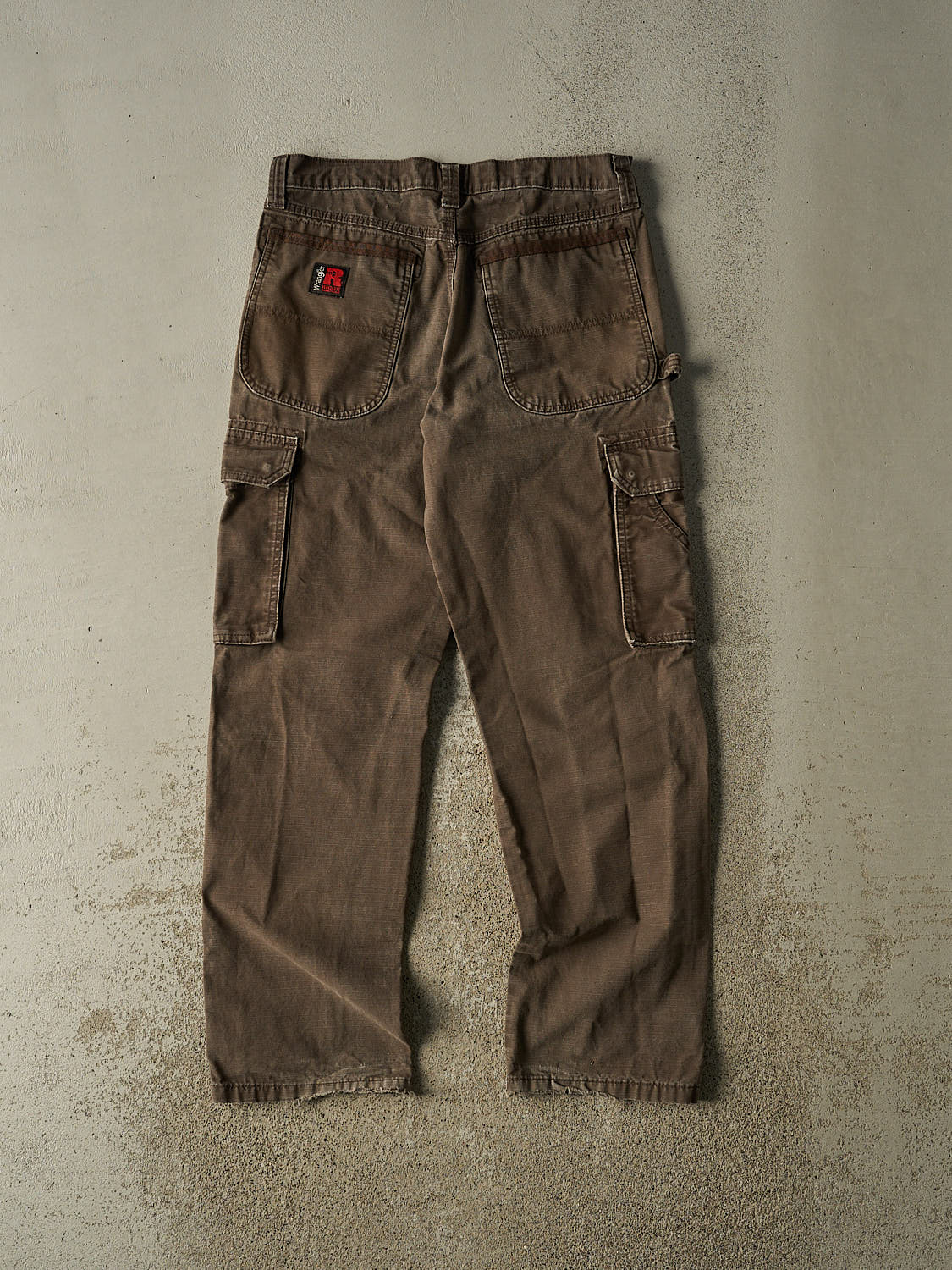 Vintage 90s Brown Wrangler Riggs Ripstop Double Knee Cargo Pants (32x31)