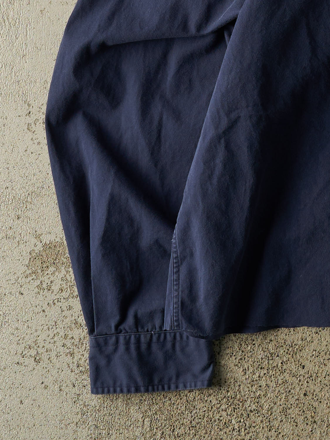 Vintage 90s Navy Blue Tommy Hilfiger Cropped Button Up Long Sleeve (M)