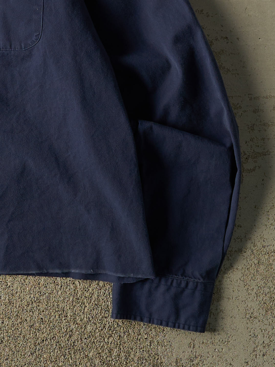 Vintage 90s Navy Blue Tommy Hilfiger Cropped Button Up Long Sleeve (M)