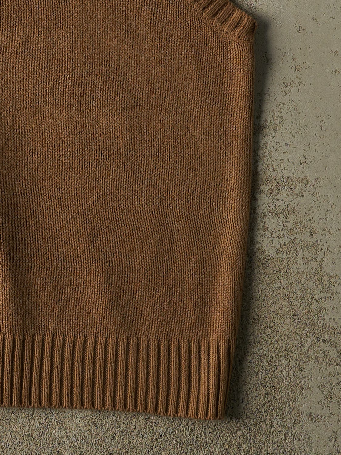 Vintage 80s Camel Sweater Vest Knit (M)
