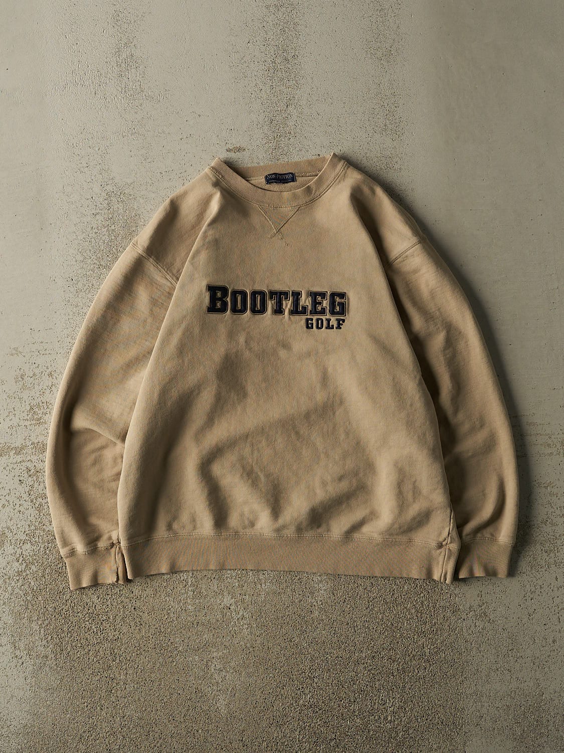 Vintage 90s Beige Bootleg Golf Embroidered Crewneck (L)