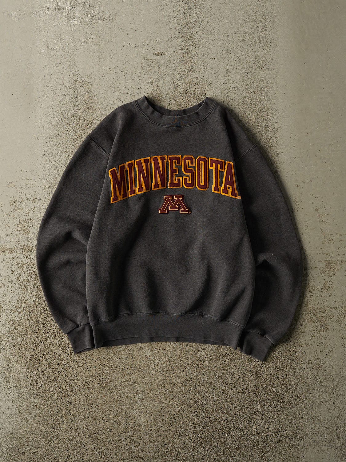 Vintage 90s Charcoal Grey Champion University of Minnesota Crewneck (XS/S)