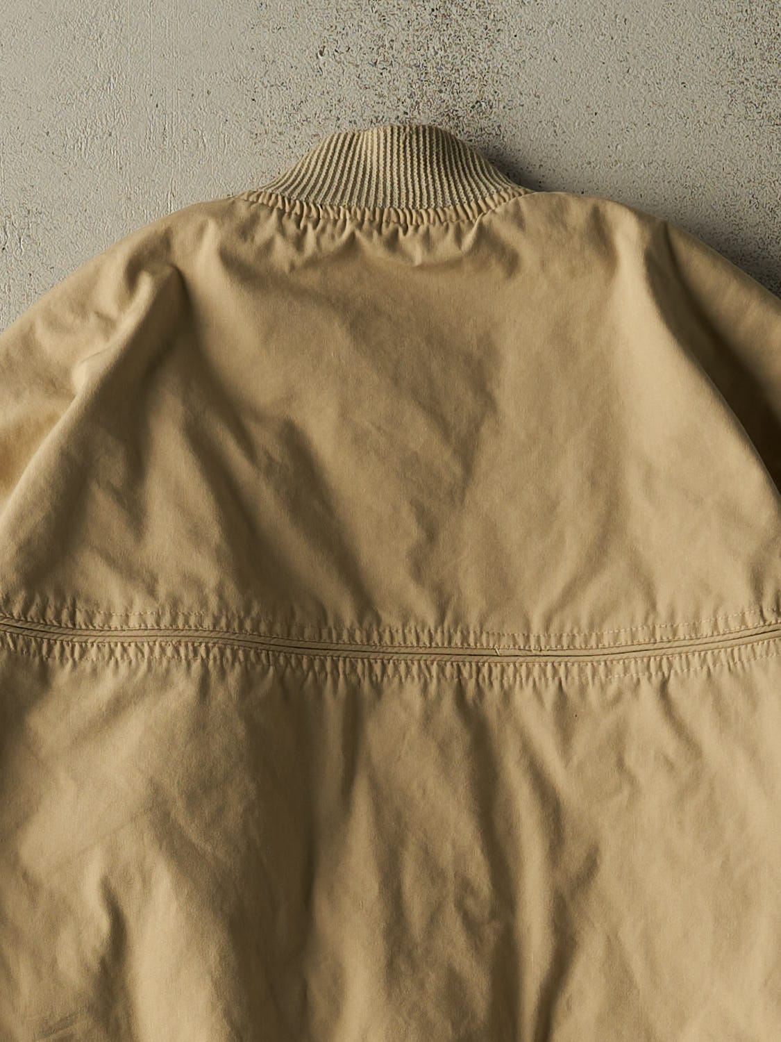 Vintage 80s Beige Harrington Bomber Jacket (M/L)