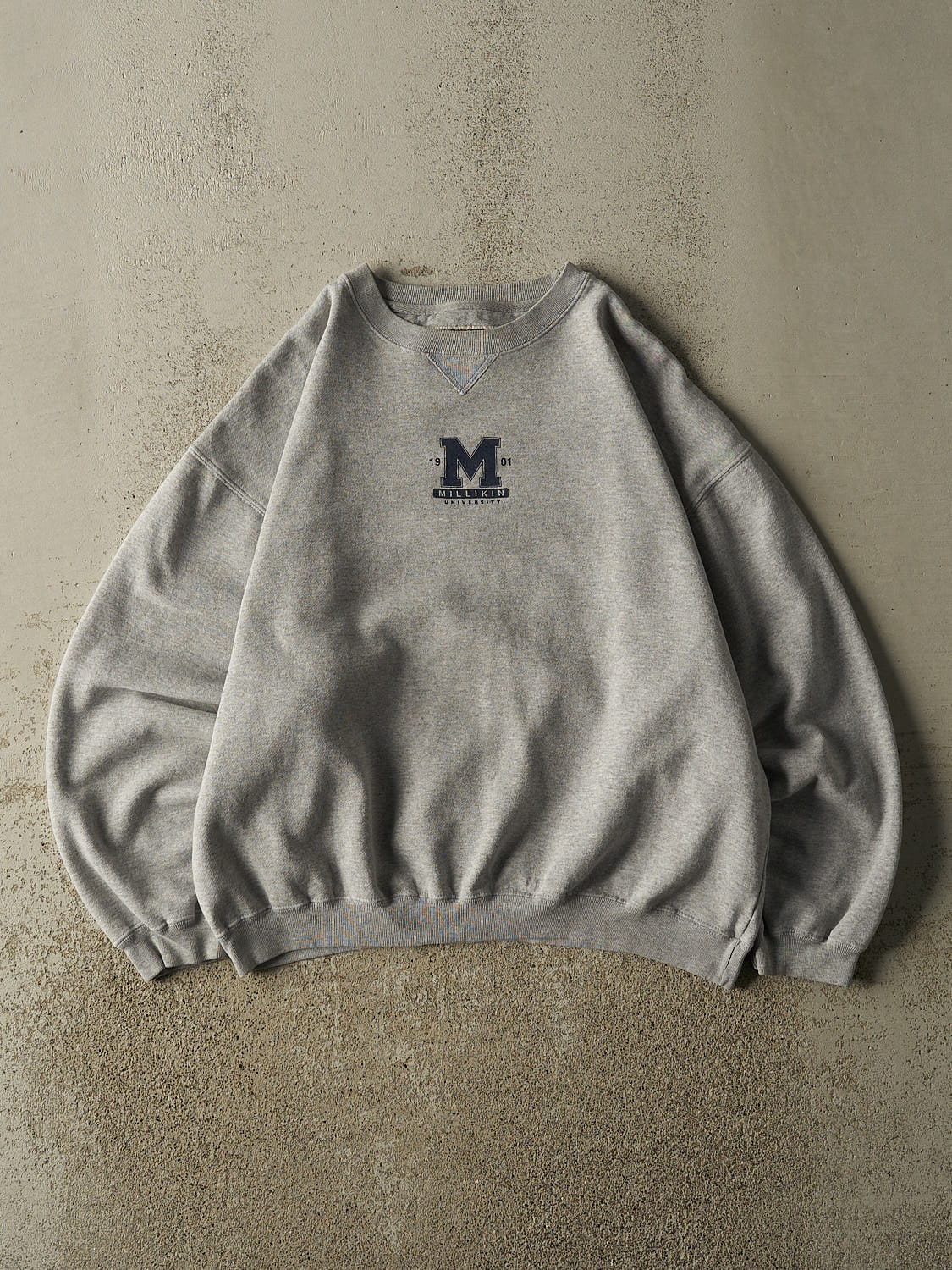 Vintage 90s Grey Millikin University Crewneck (L)